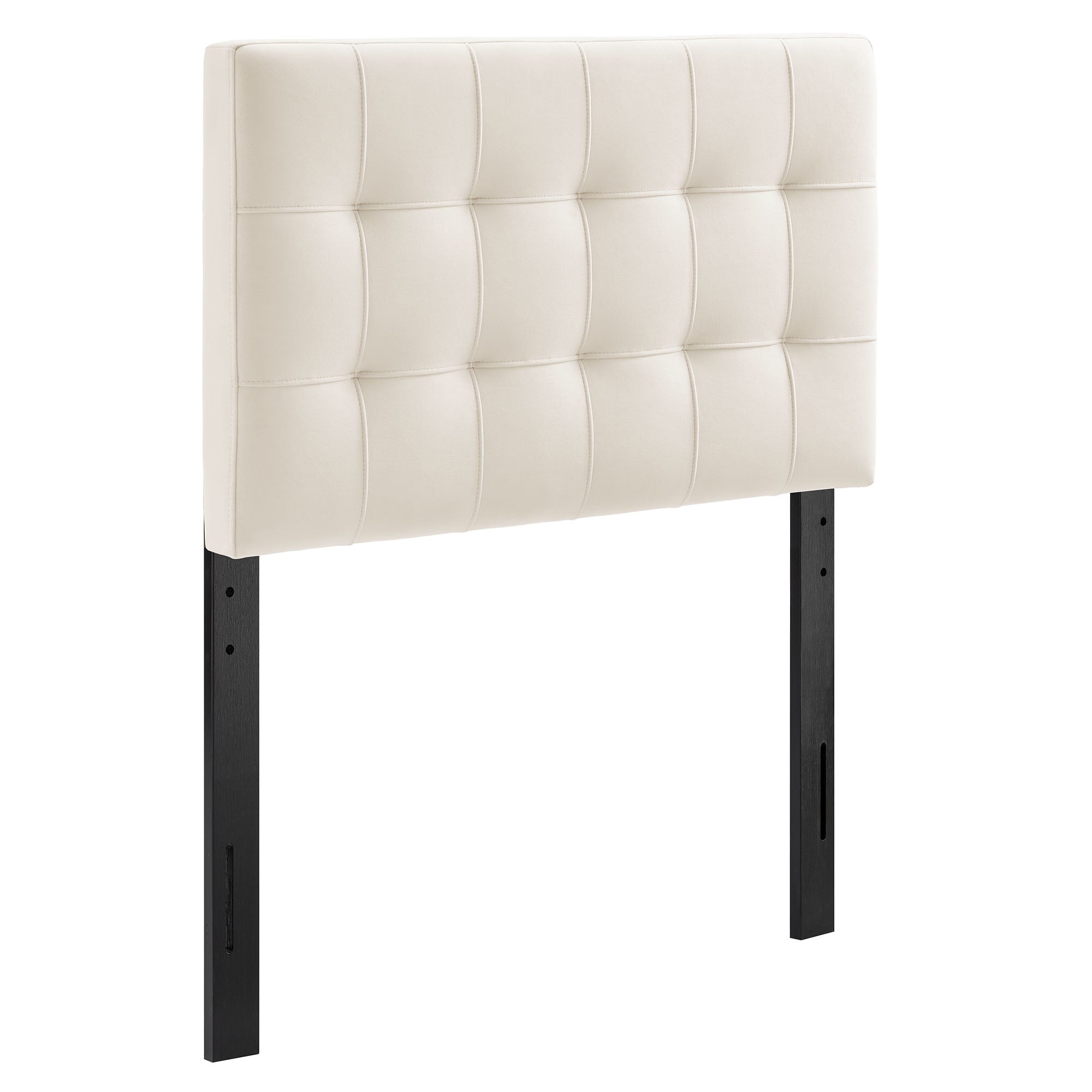 Lily Stain-Resistant Performance Velvet Twin Size Headboard, Alabaster