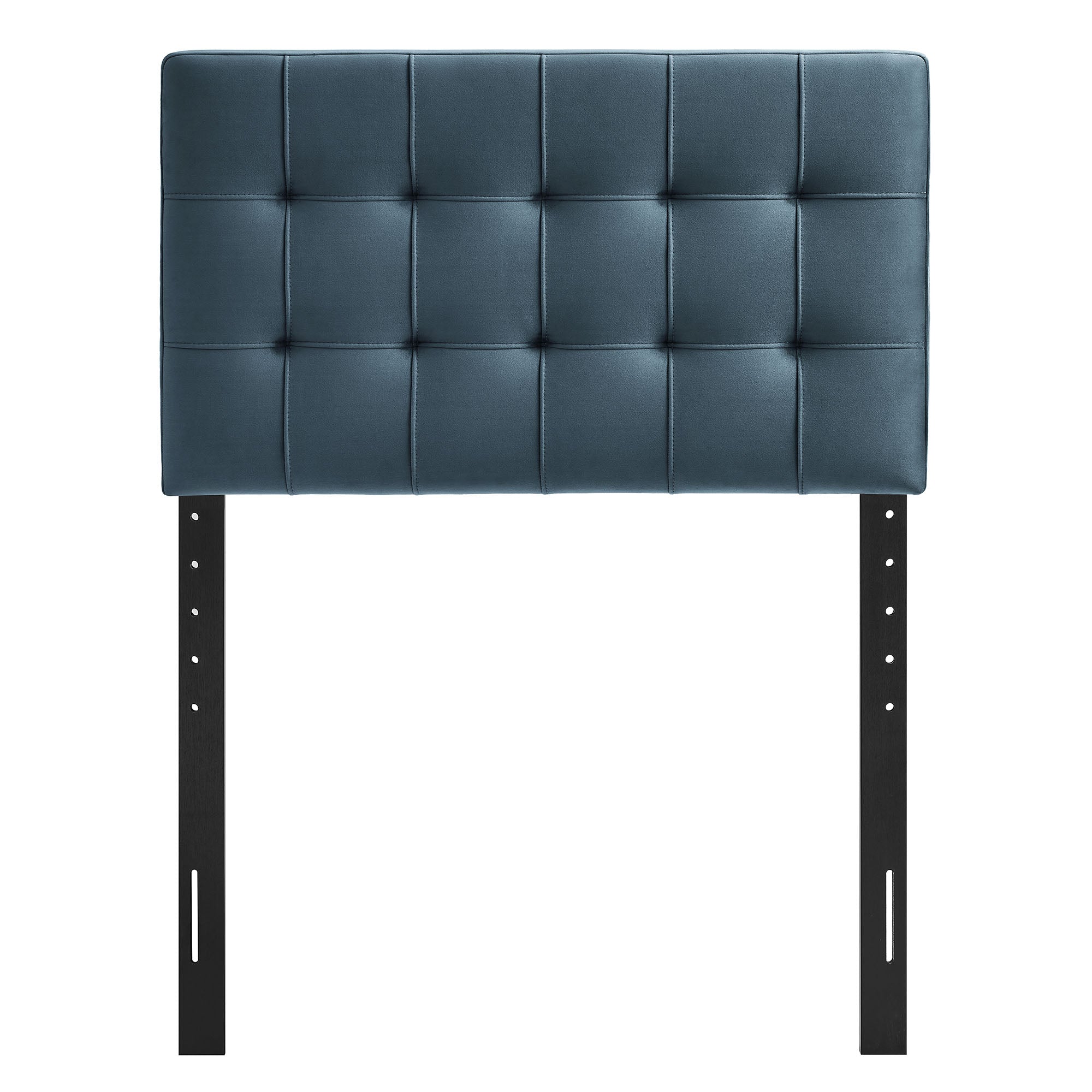 Lily Stain-Resistant Performance Velvet Twin Size Headboard, Cadet Blue