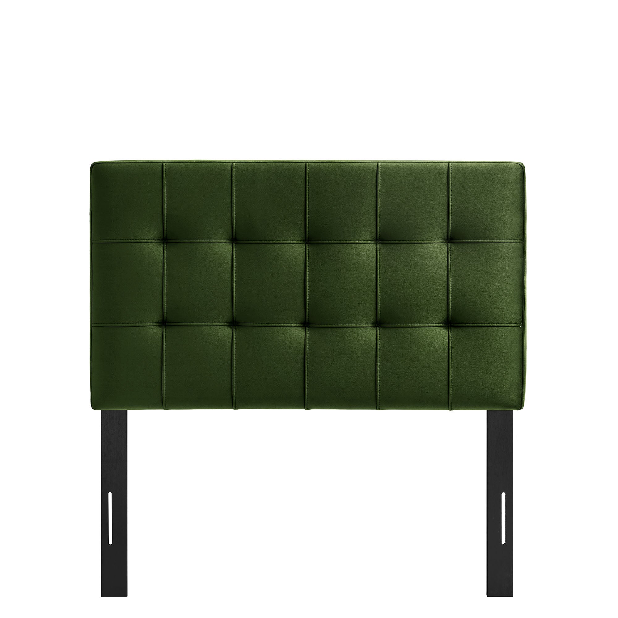 Lily Stain-Resistant Performance Velvet Twin Size Headboard, Moss Green