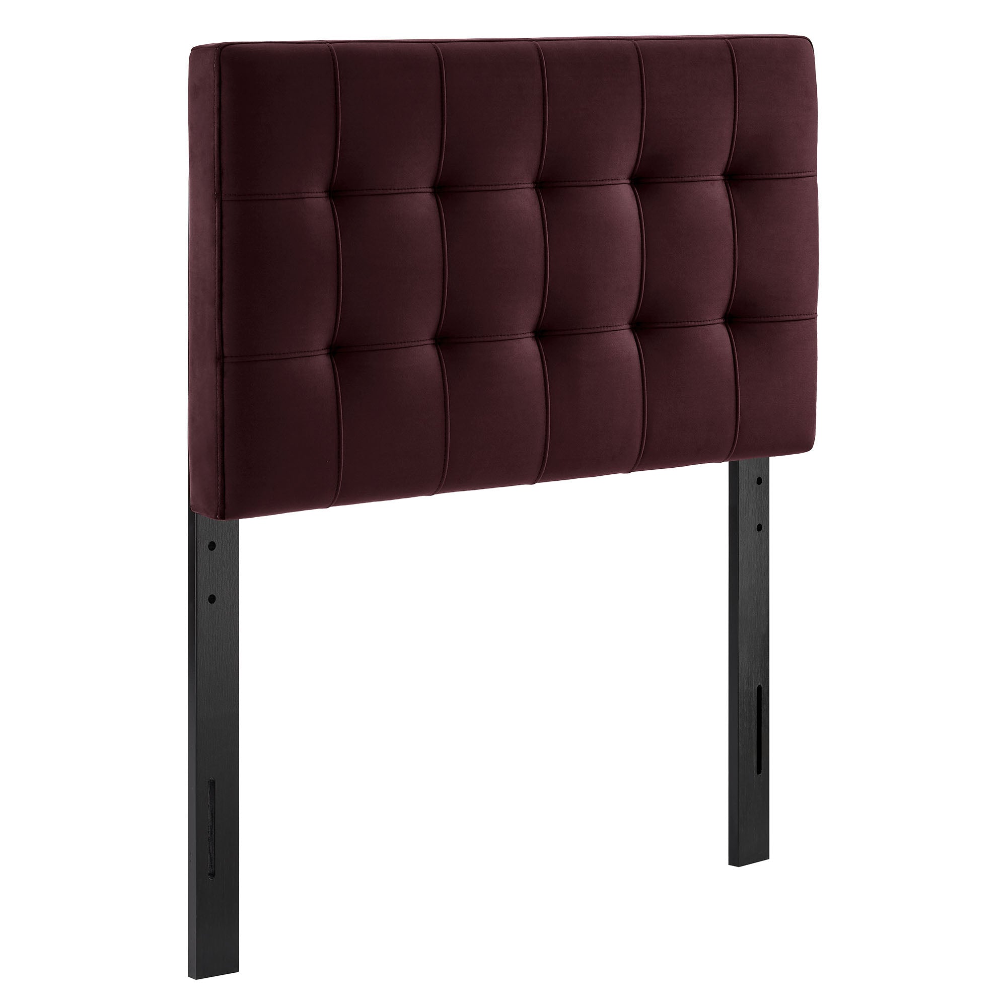 Lily Stain-Resistant Performance Velvet Twin Size Headboard, Mulberry