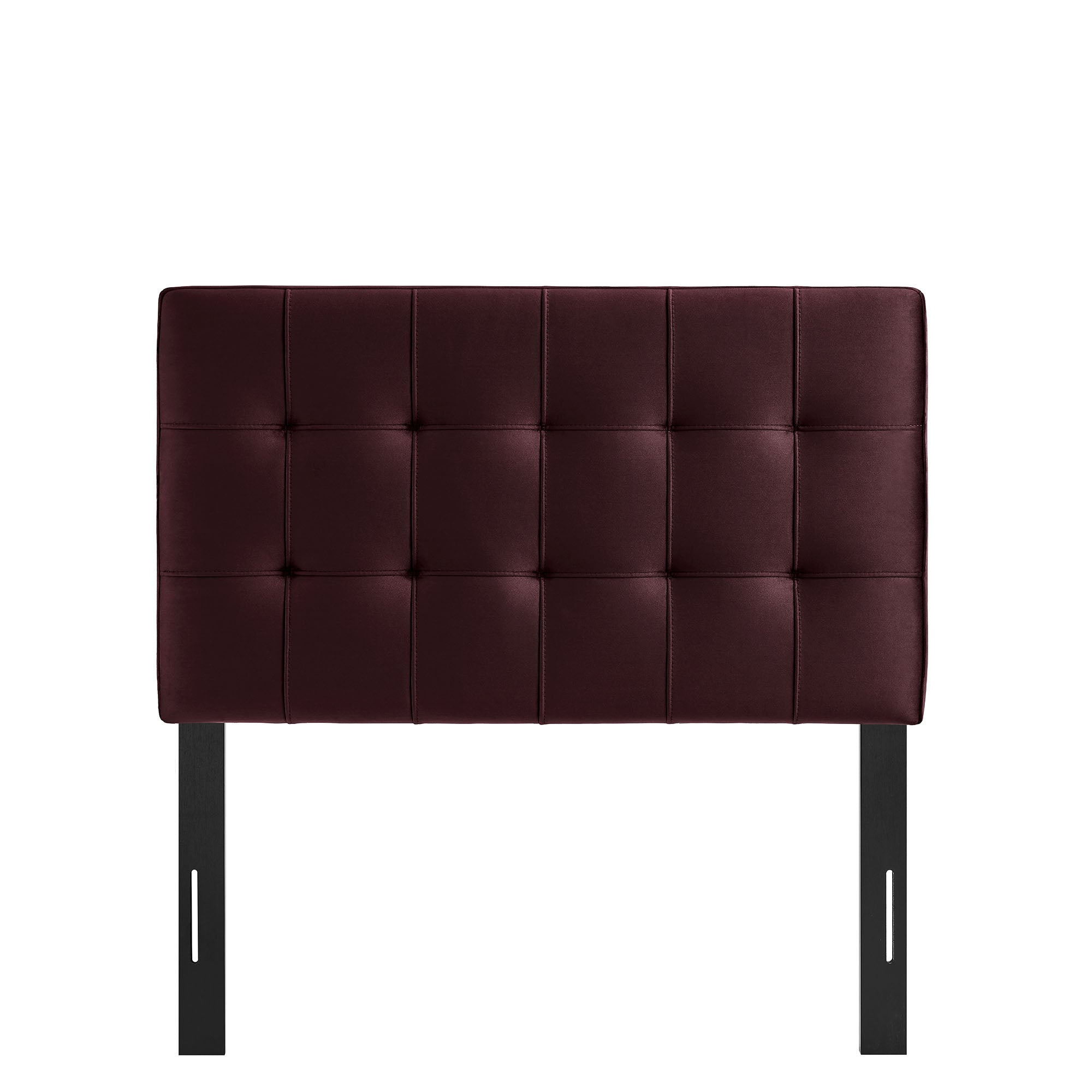 Lily Stain-Resistant Performance Velvet Twin Size Headboard, Mulberry