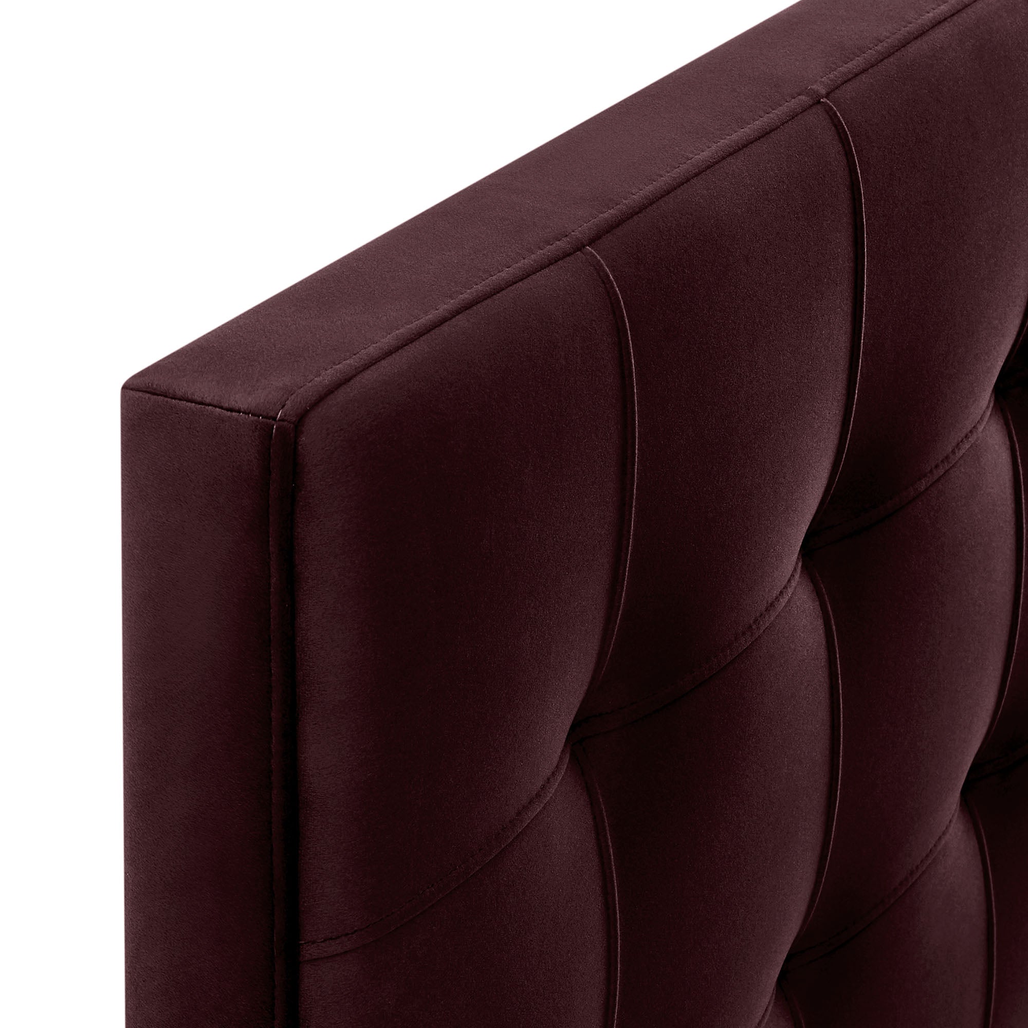 Lily Stain-Resistant Performance Velvet Twin Size Headboard, Mulberry