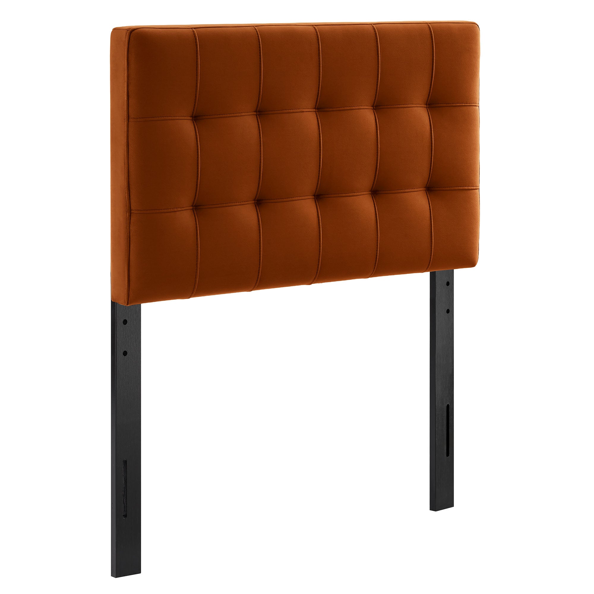 Lily Stain-Resistant Performance Velvet Twin Size Headboard, Rust