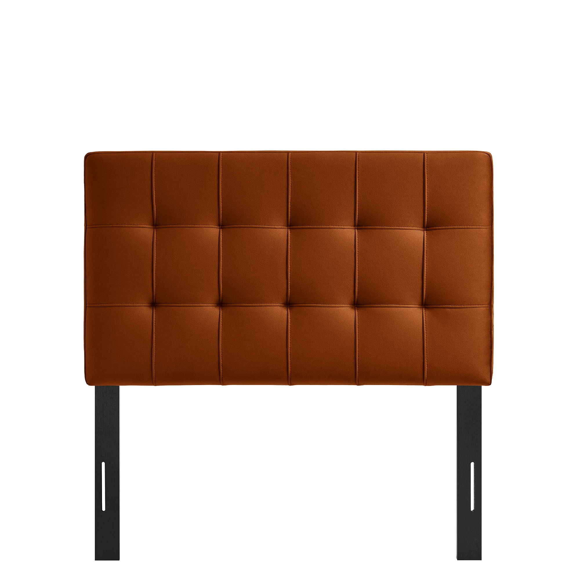 Lily Stain-Resistant Performance Velvet Twin Size Headboard, Rust