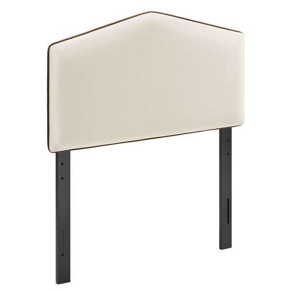 Cosette Performance Velvet Twin Size Headboard, Alabaster