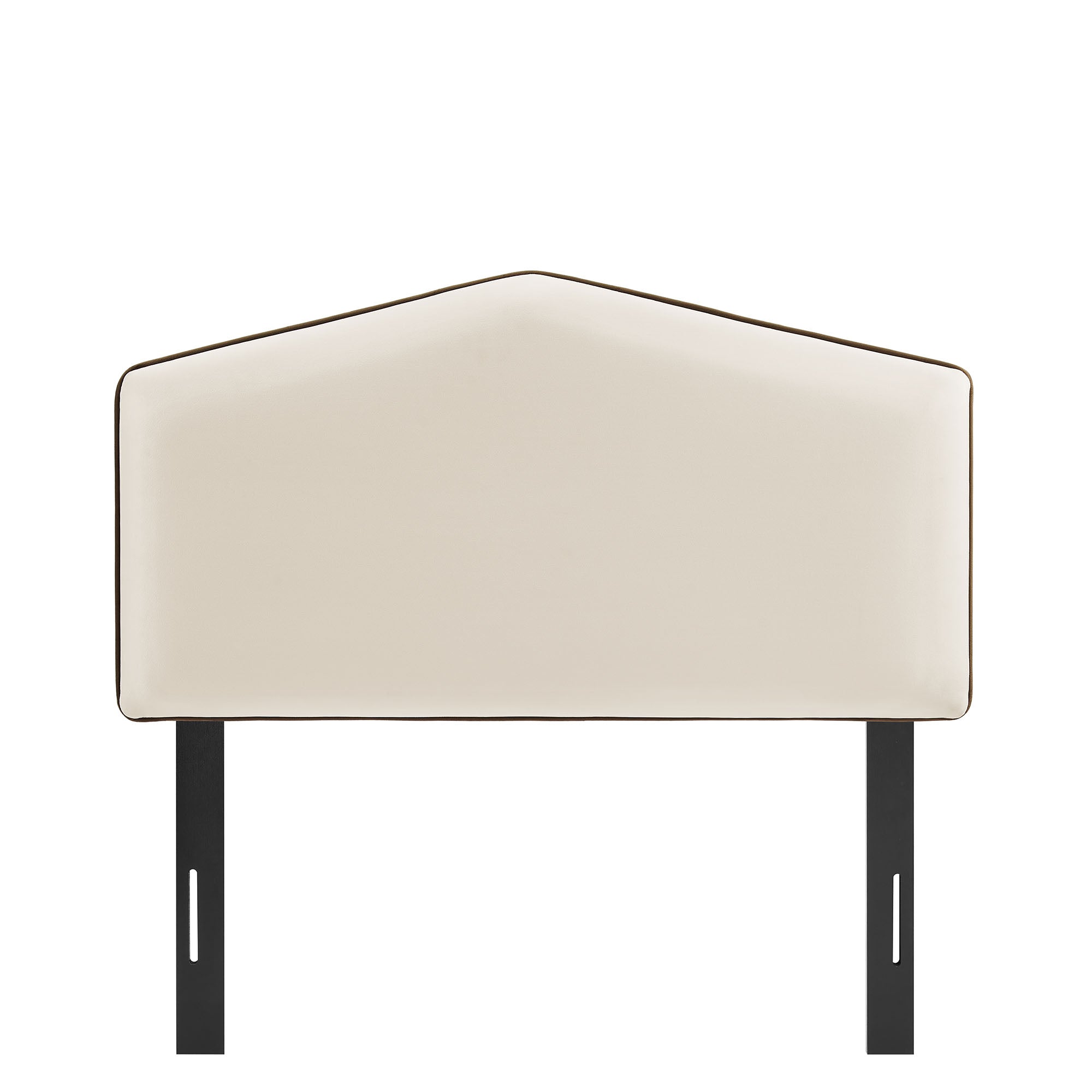 Cosette Performance Velvet Twin Size Headboard, Alabaster