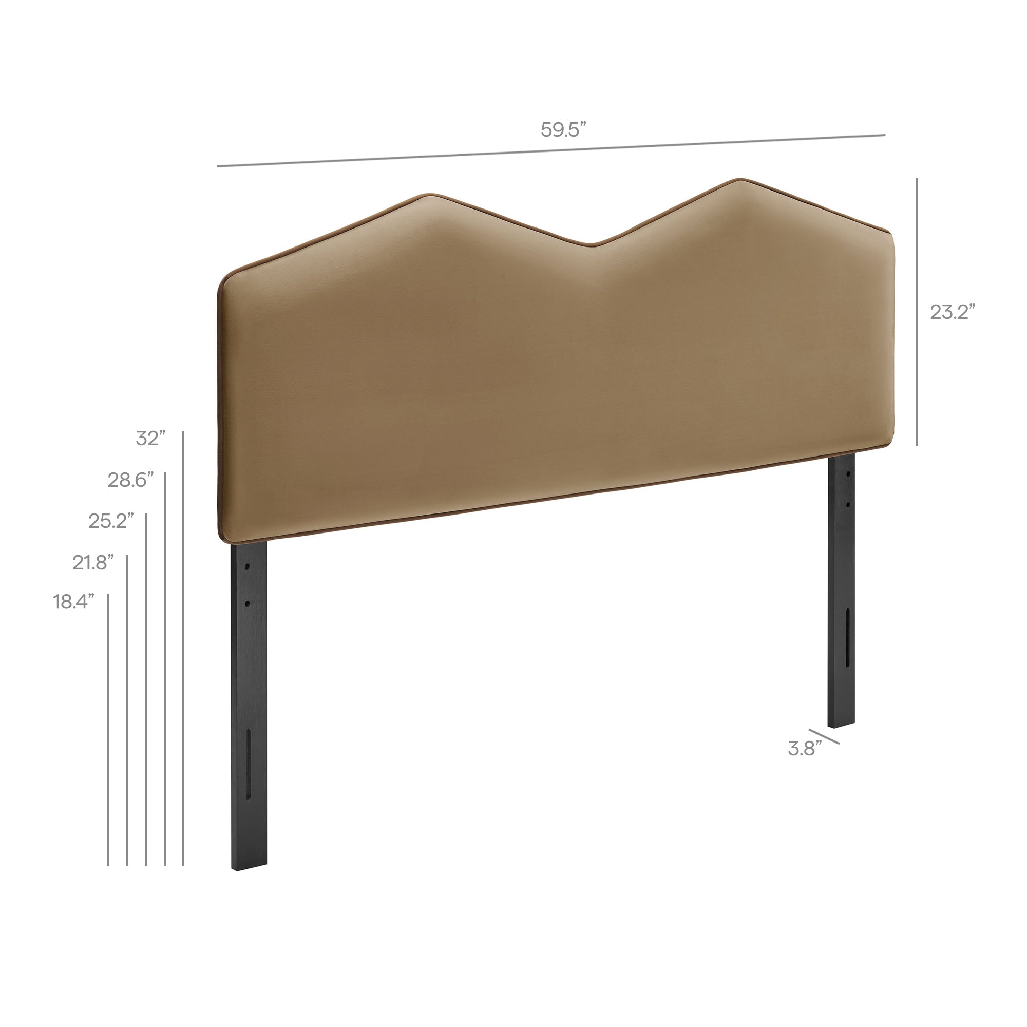 Cosette Performance Velvet Full Size Headboard, Taupe