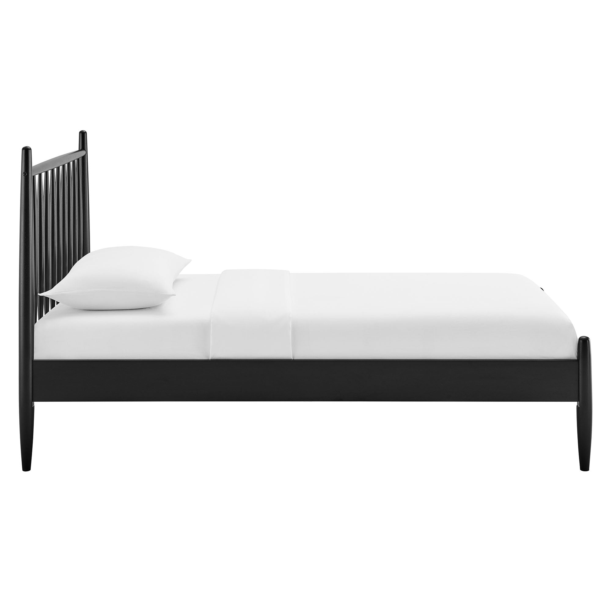Zane Twin Size Spindle Bed Frame, Black