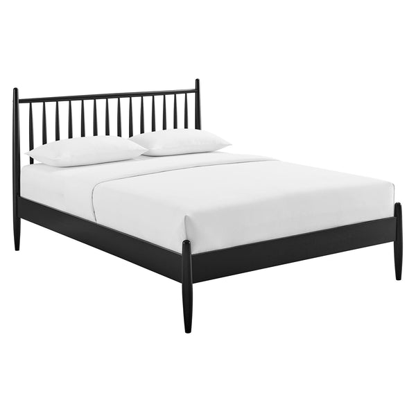 Zane Queen Size Spindle Bed, Black