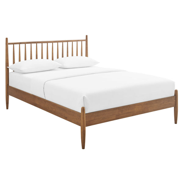 Zane Queen Size Spindle Bed, Walnut