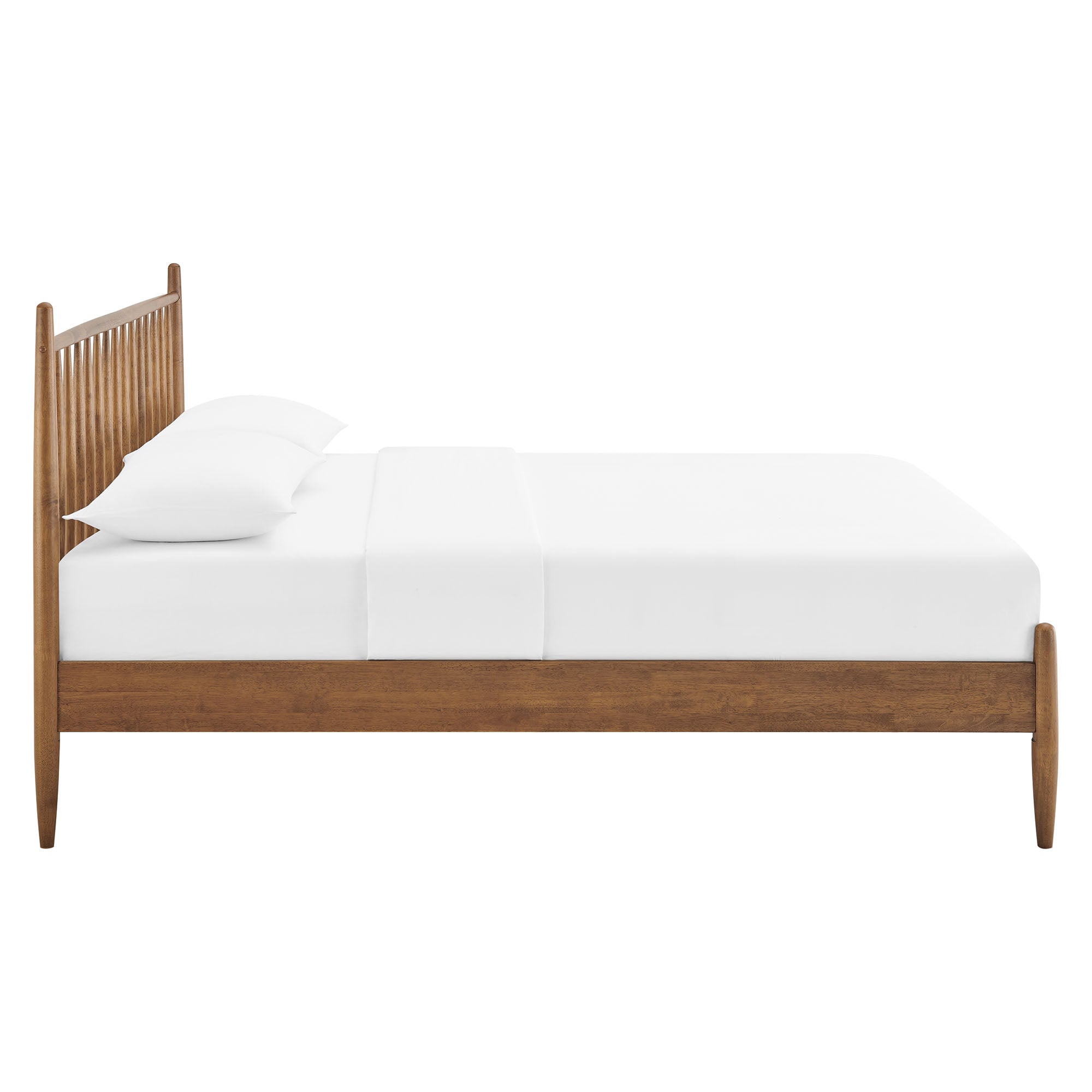 Zane Queen Size Spindle Bed, Walnut