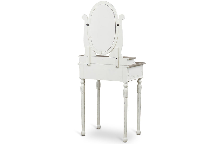 Anjou Traditional French Accent Dressing Table with Mirror