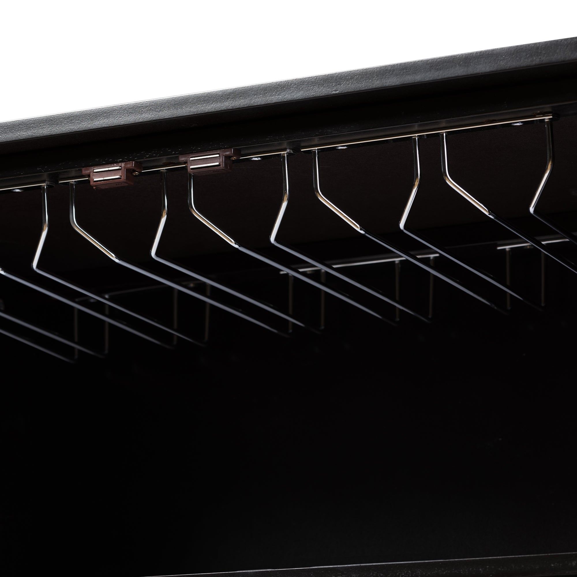 Marya Mid-Century Modern Dark Brown and Walnut Two-Tone Solid Rubberwood Mdf Veneered Wine Cabinet