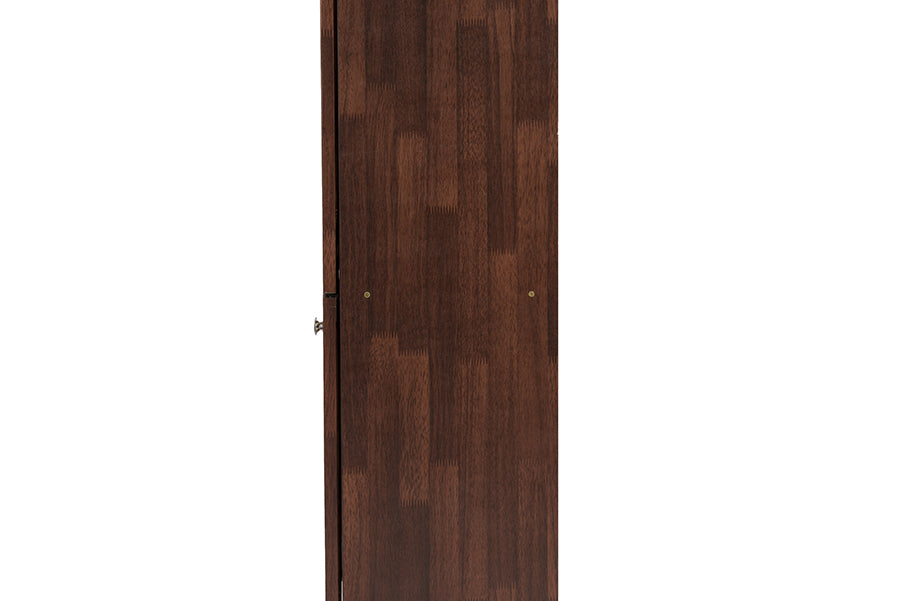 Fernanda Modern and Contemporary 4-Door Brown Wooden Entryway Shoes Storage Tall Cabinet