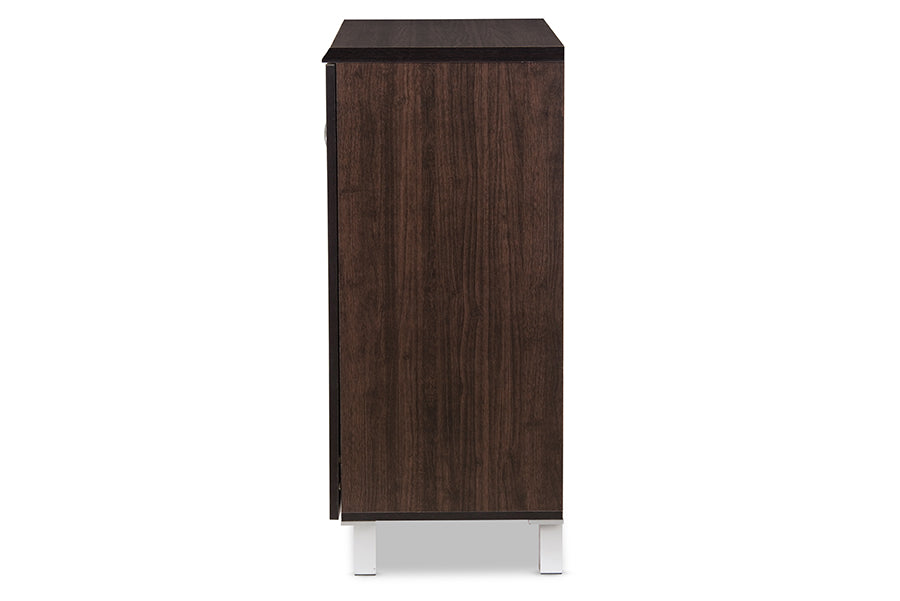 Excel Modern and Contemporary Dark Brown Sideboard Storage Cabinet
