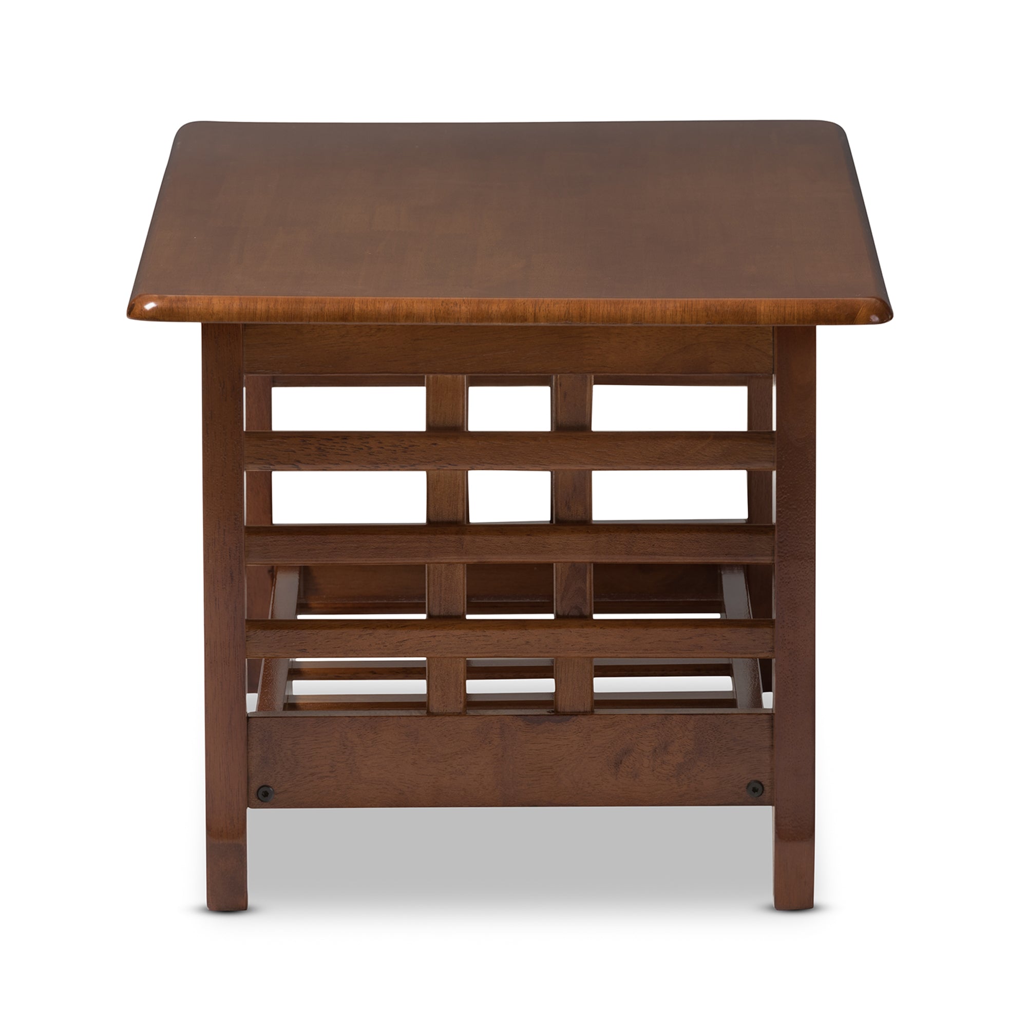 Baxton Studio Larissa Modern Classic Mission Style Cherry Finished Brown Wood Living Room Occasional Coffee Table