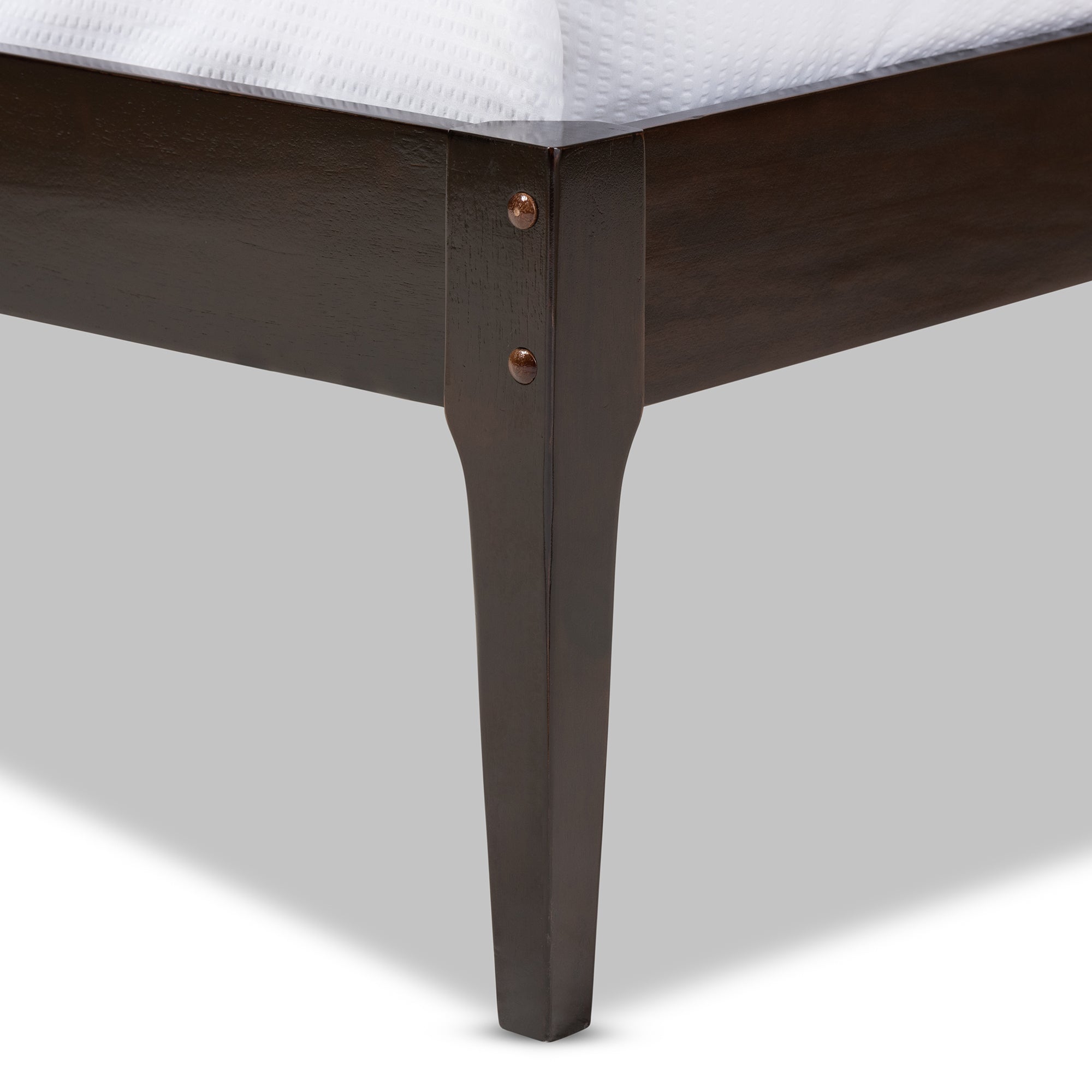 Bentley Cappuccino Finishing Solid Wood Queen Size Bed Frame