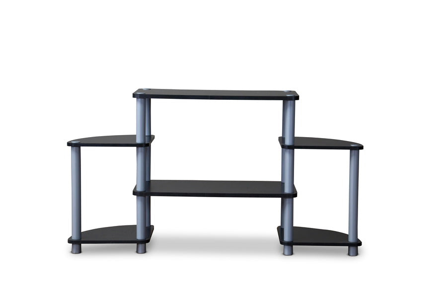 Orbit Black and Silver 3-Tier TV Stand