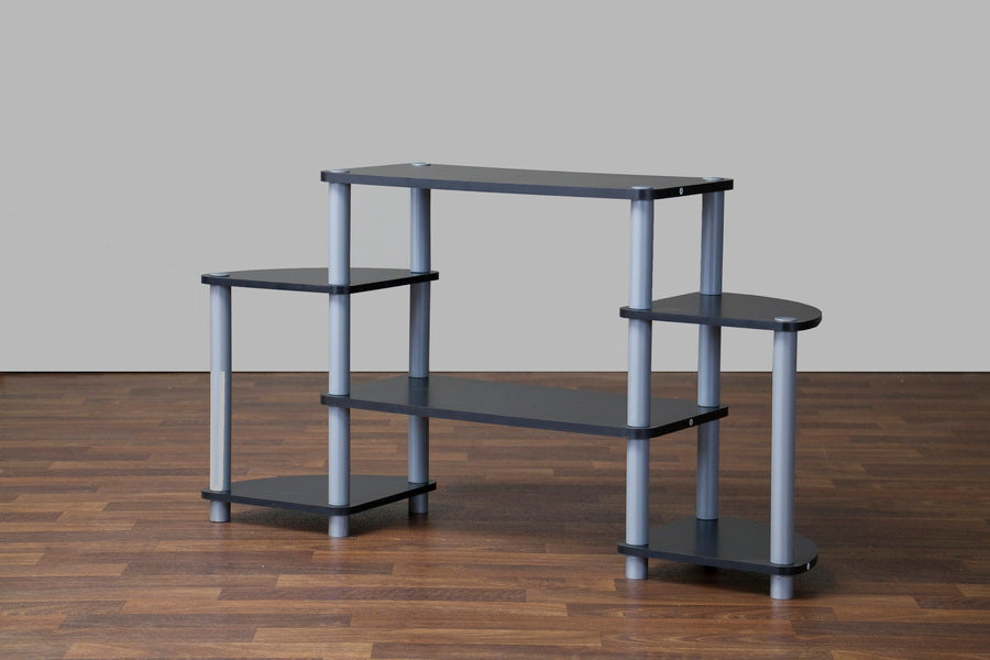 Orbit Black and Silver 3-Tier TV Stand