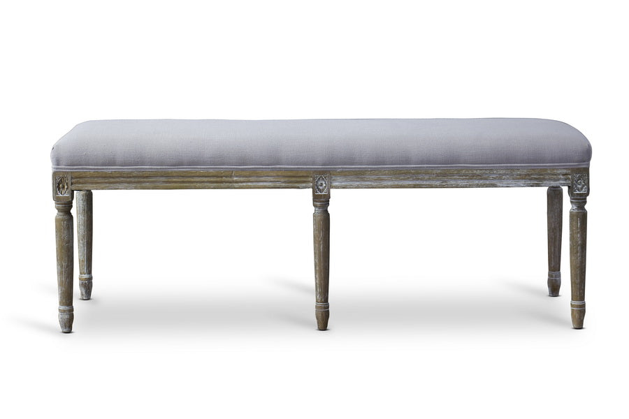 Baxton Studio Clairette Wood Traditional French Bench