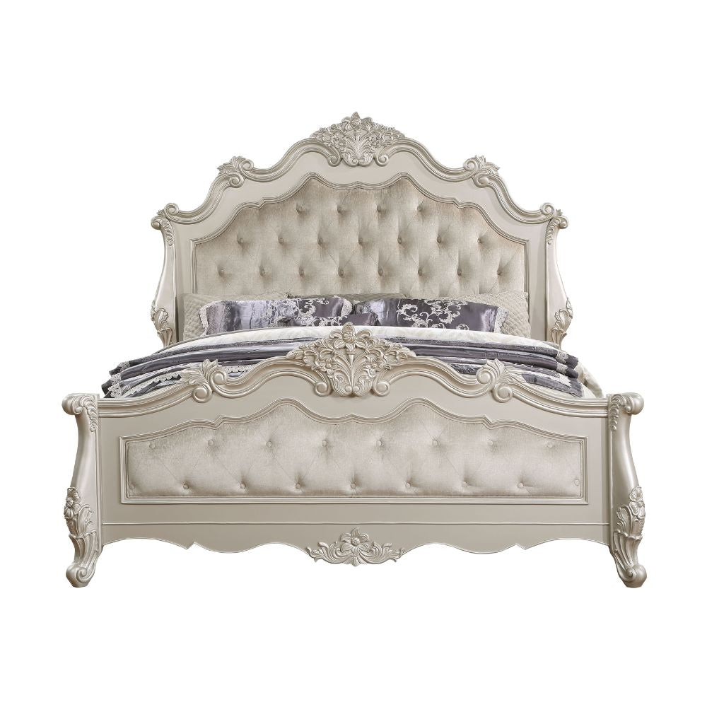 Bently Queen Bed , Champagne Finsih