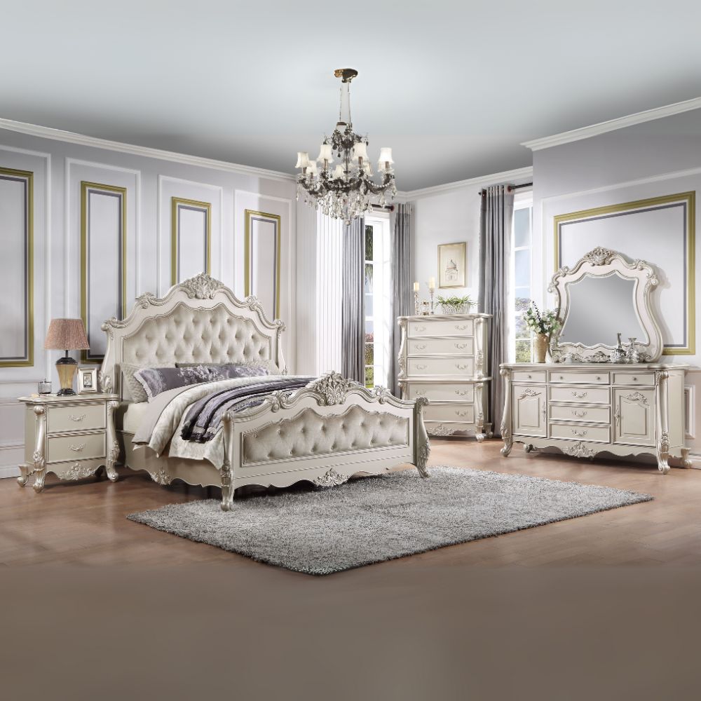 Bently Queen Bed , Champagne Finsih