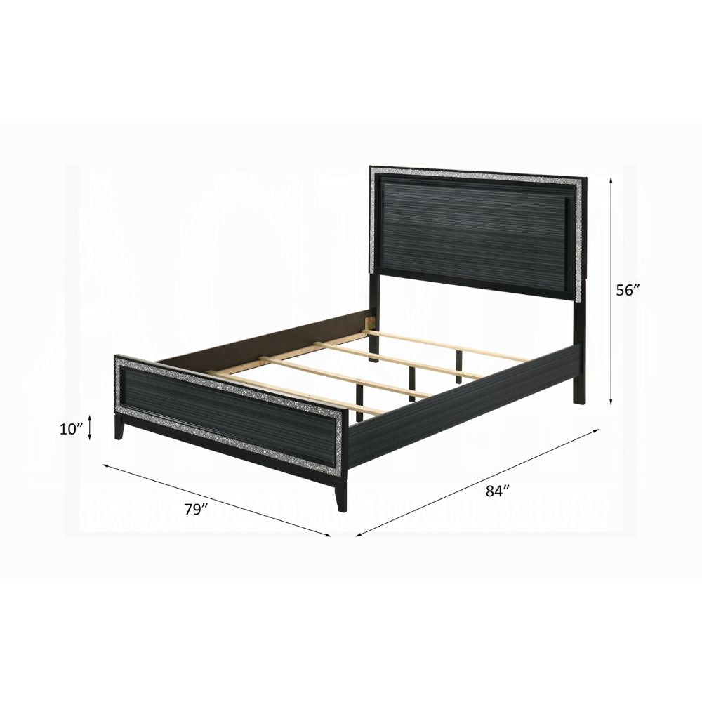 Anand Haiden Collection King Size Wooden Bed – LED Headboard, Modern Look
