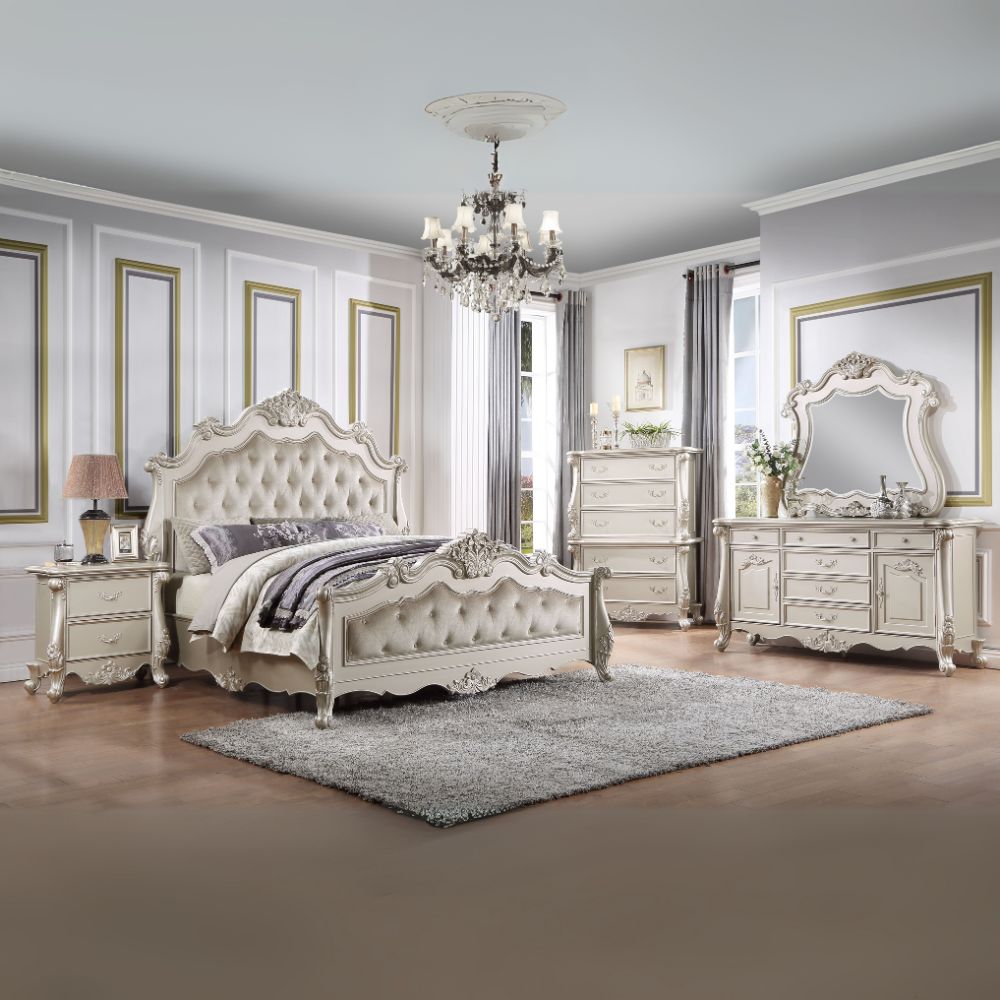 Bently Eastern King Bed, Champagne Finsih