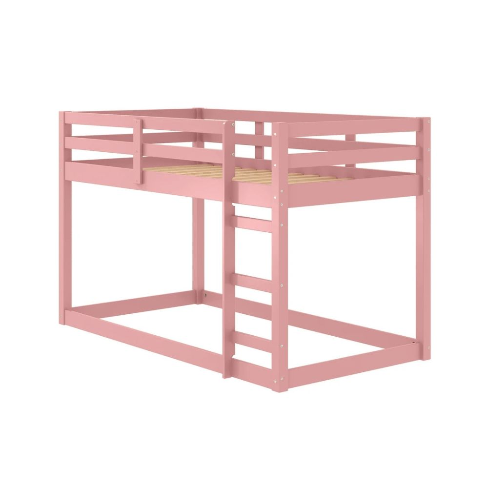 Gaston II Twin Loft Bed, Pink Finish