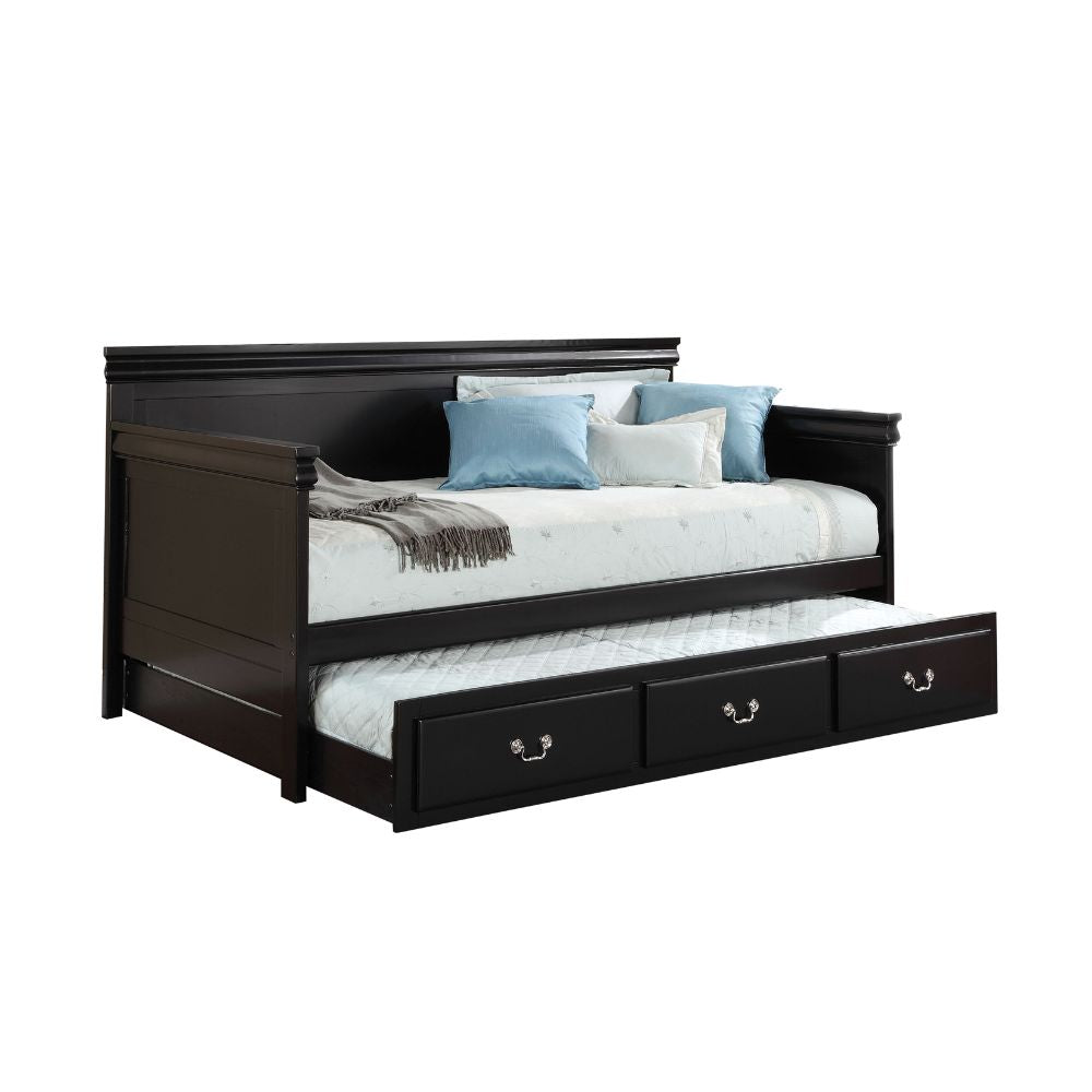 Clayton Bailee Twin Wooden Teenager Daybed  Panel Style with Profile Molding & Trundle