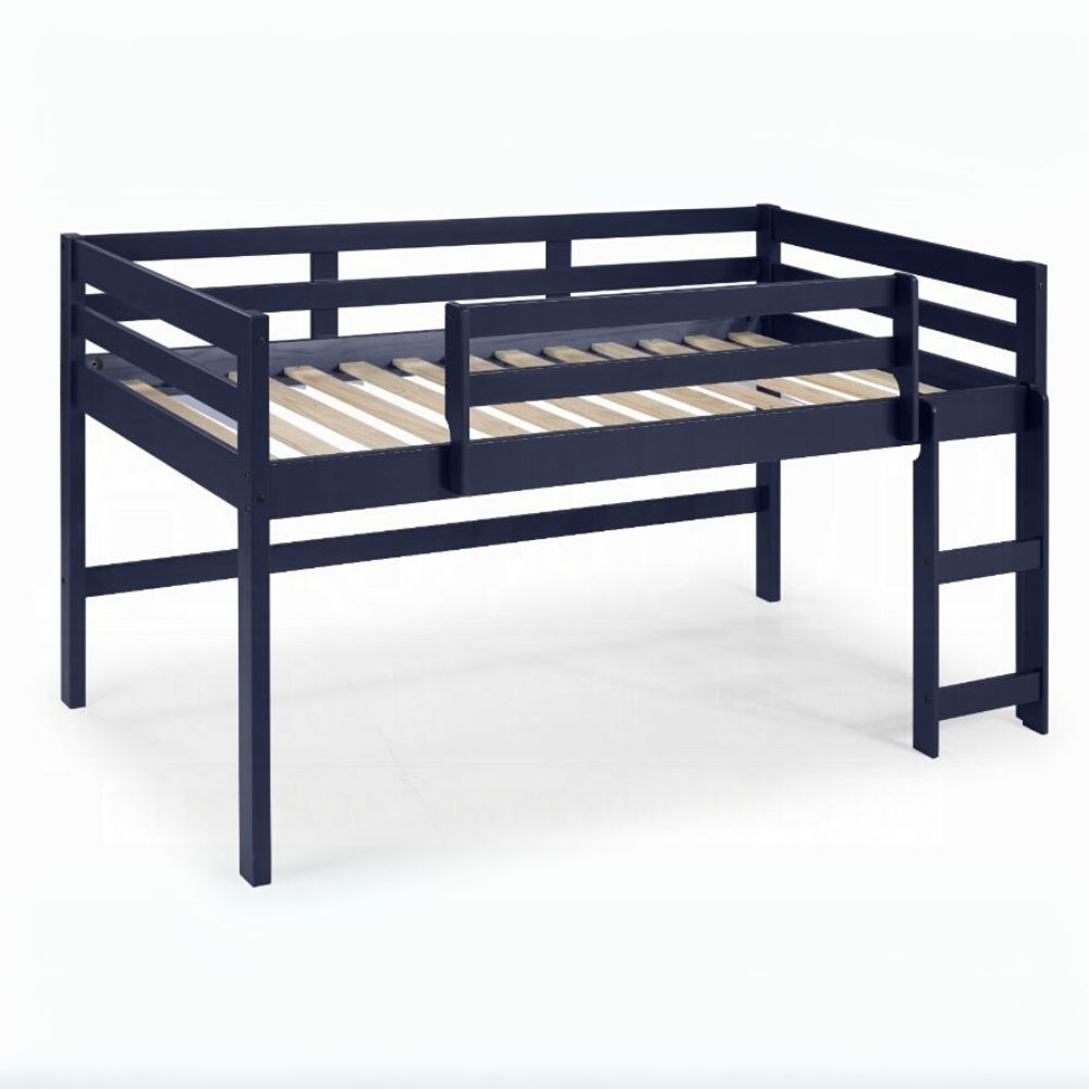 Lara Twin Loft Bed, Navy Blue Finish