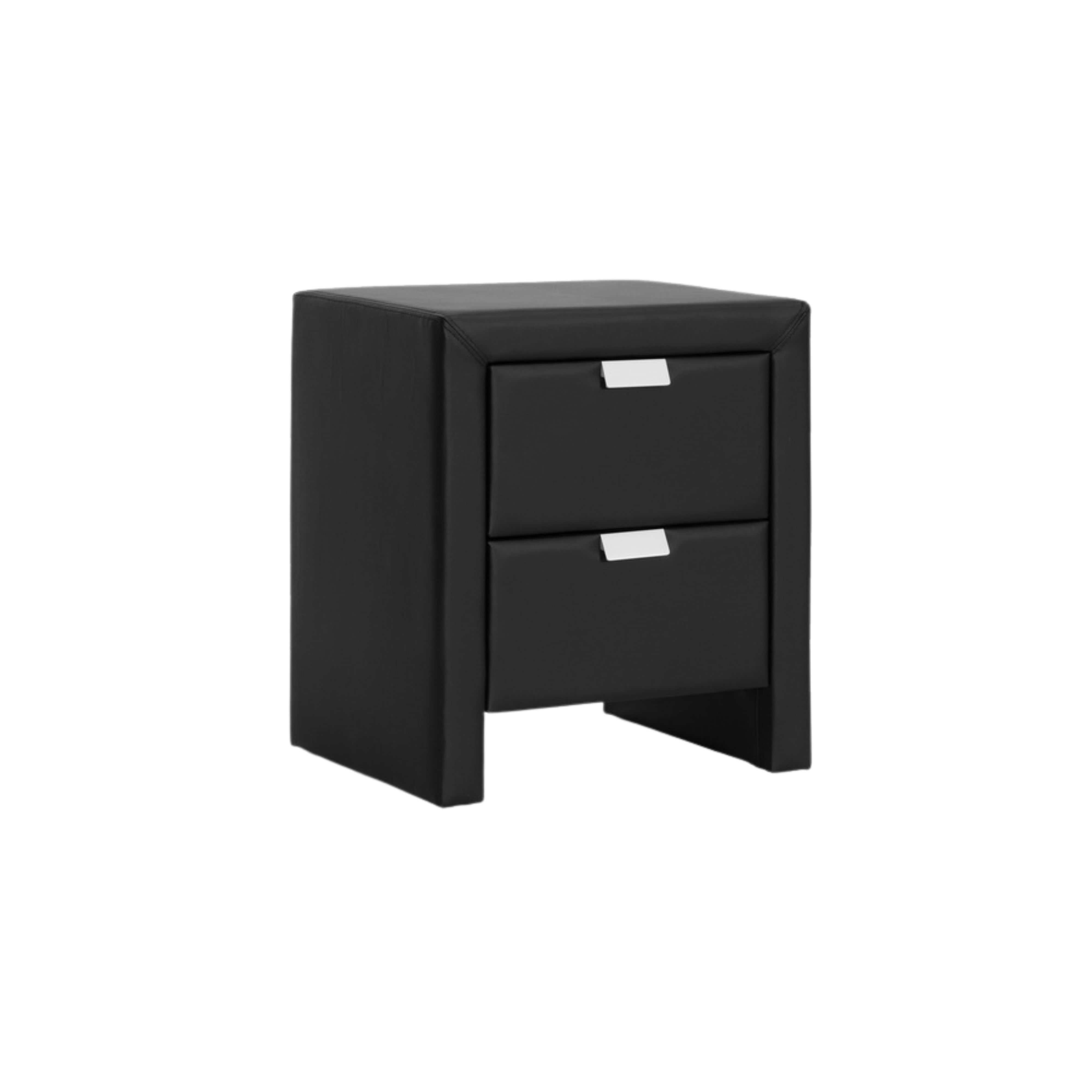 Frey White Upholstered Modern Nightstand