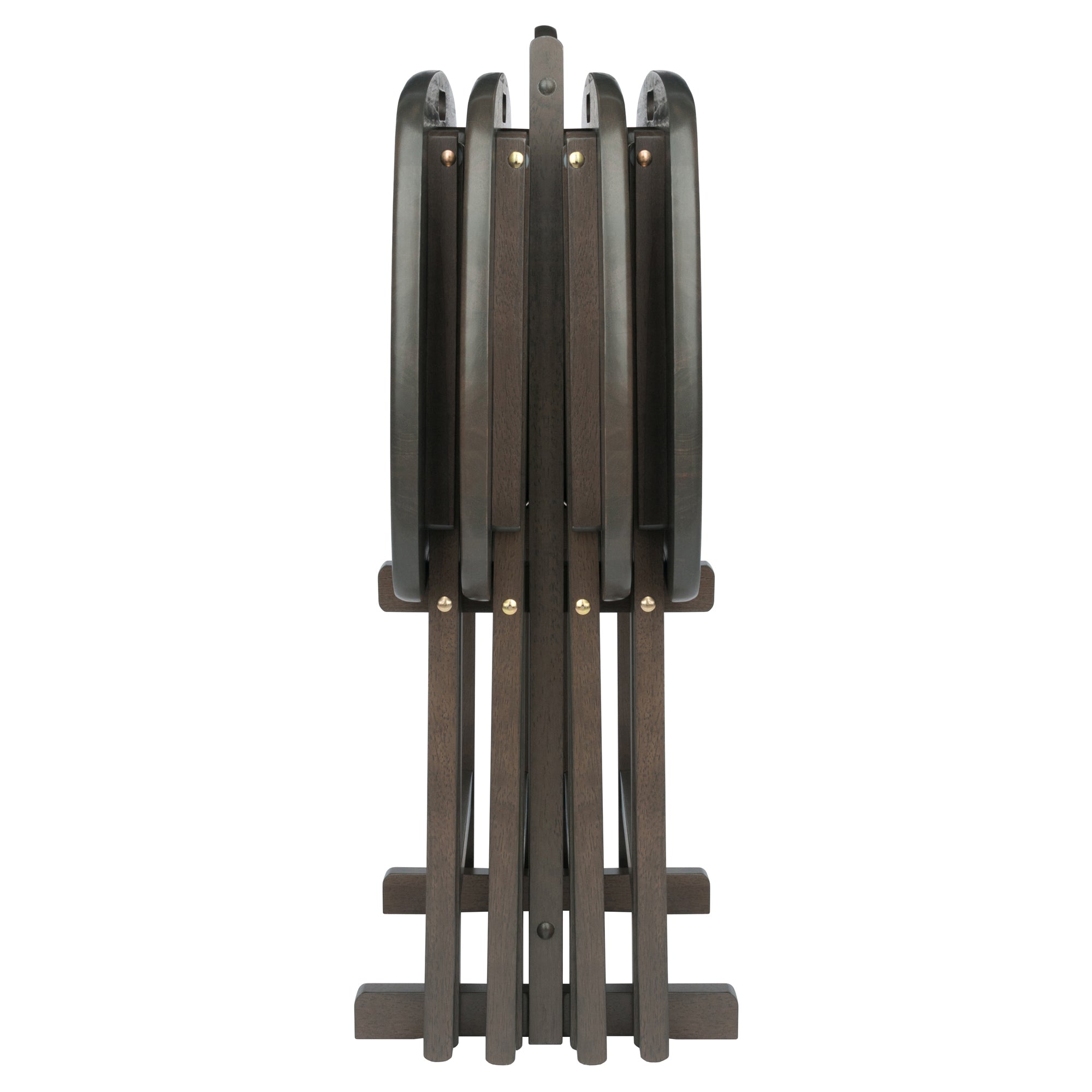 Lucca 5-Pc Snack Table Set, Oyster Gray