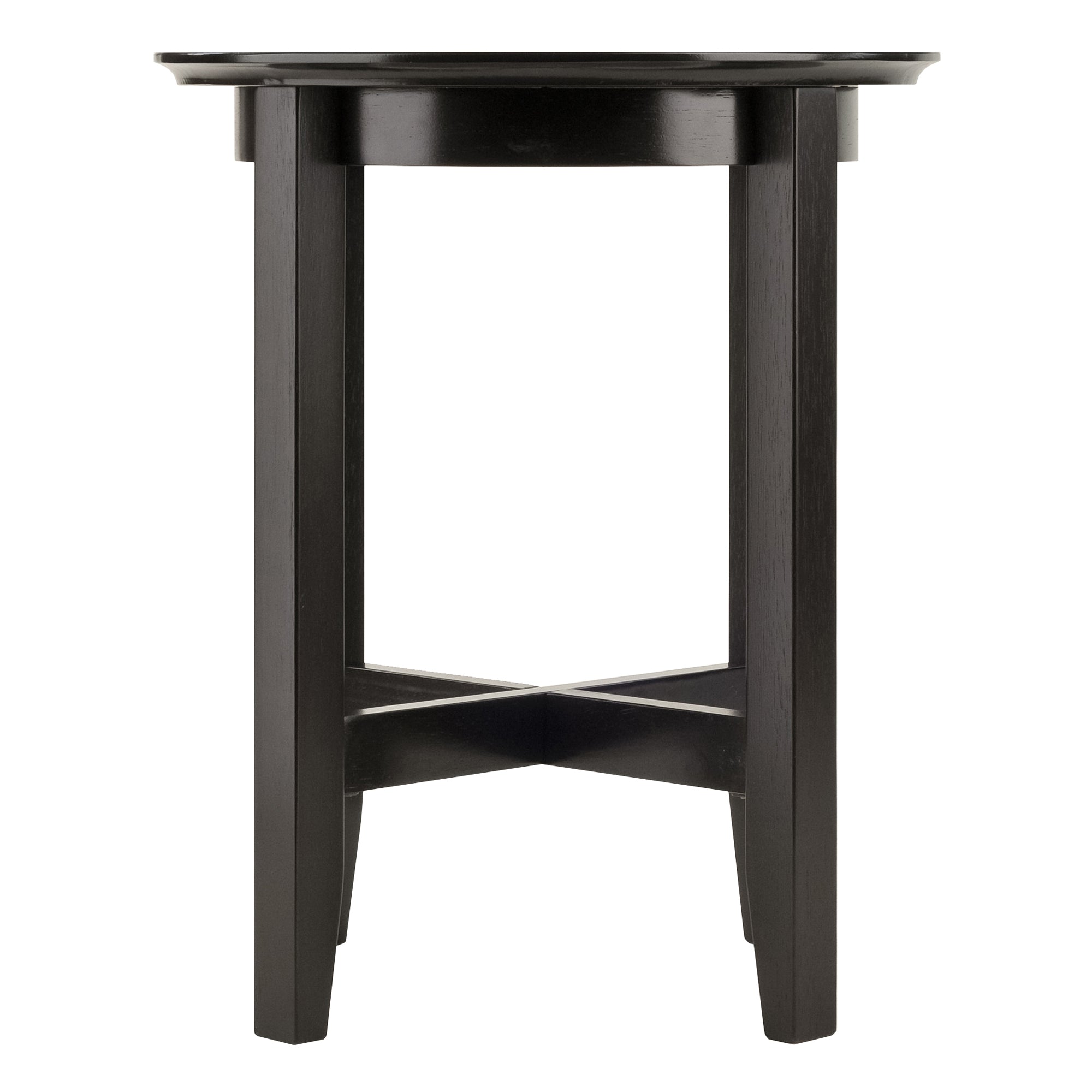 Toby Round Accent End Table, in Espresso