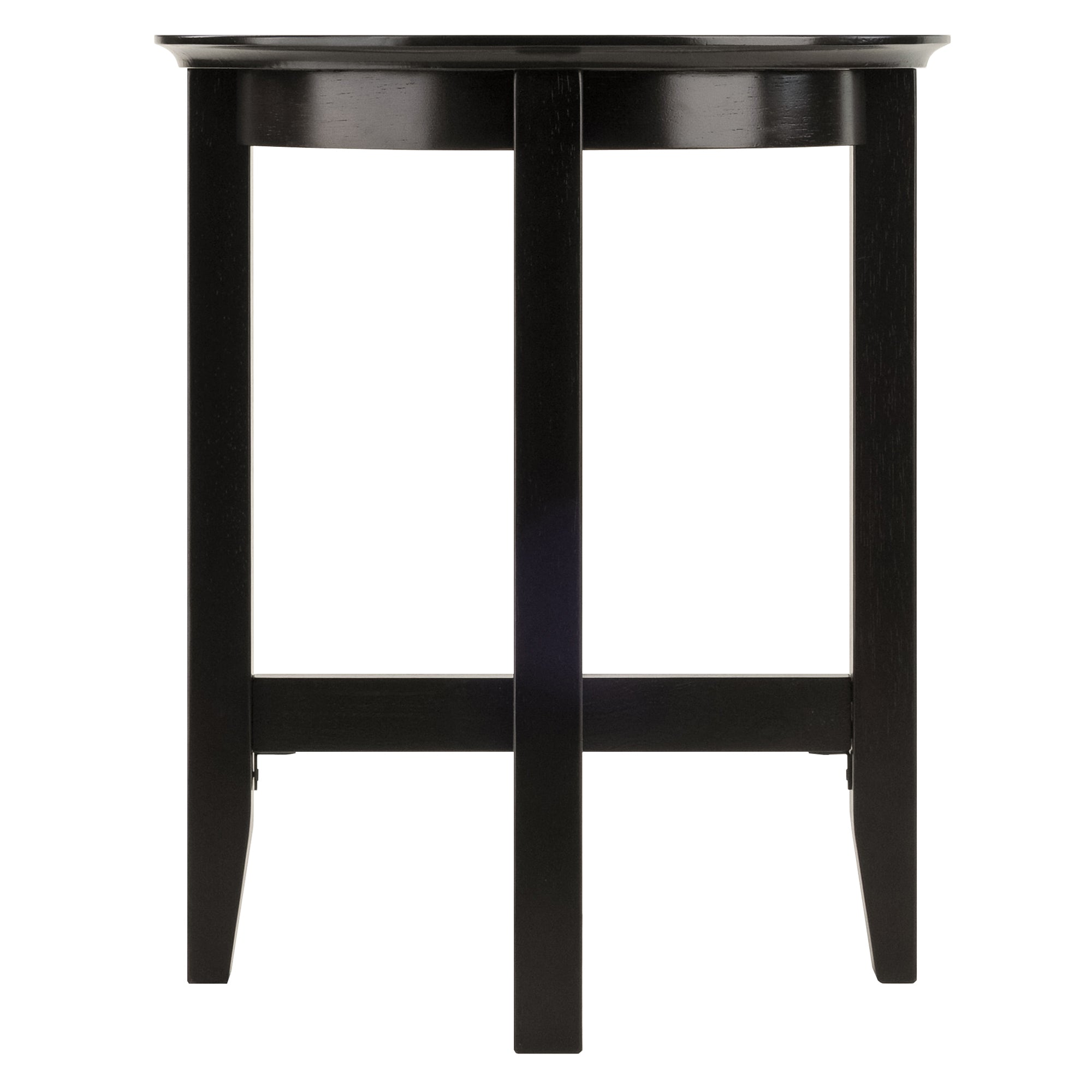 Toby Round Accent End Table, in Espresso