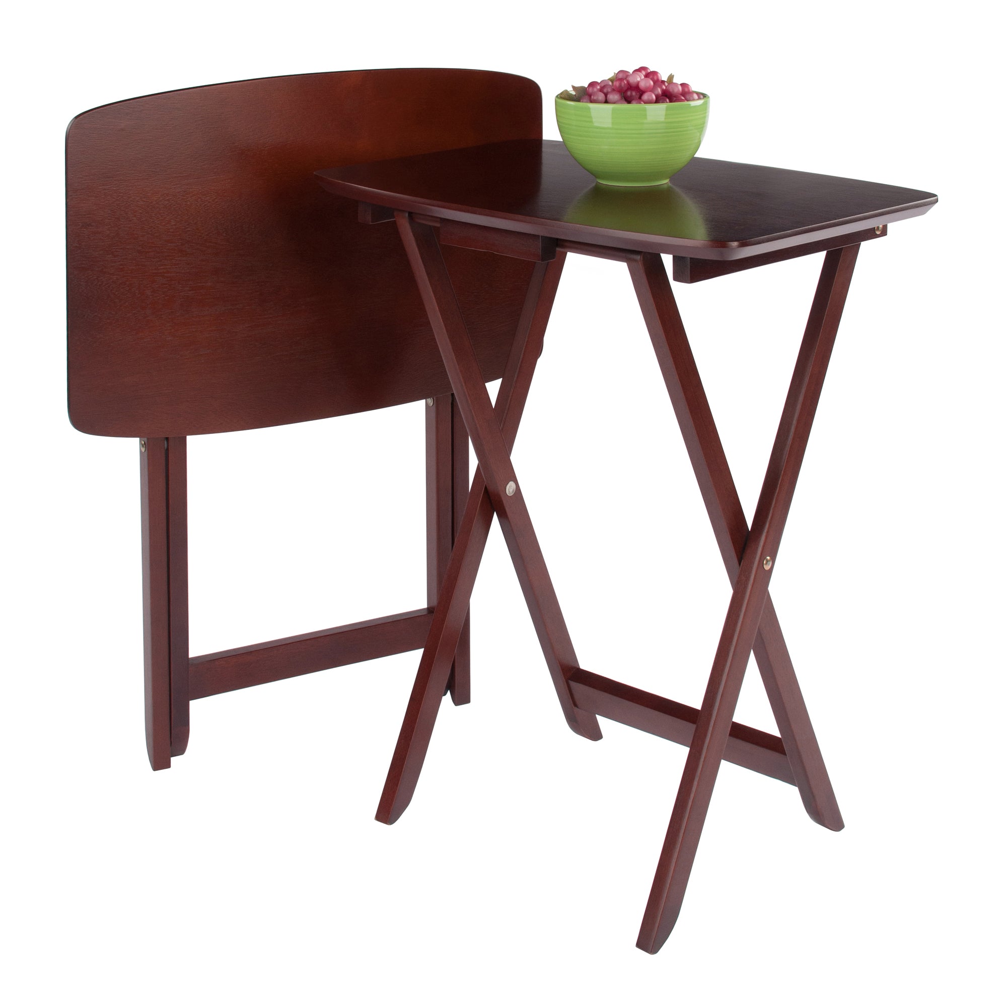 Darlene 2-Pc Snack Tables, Walnut