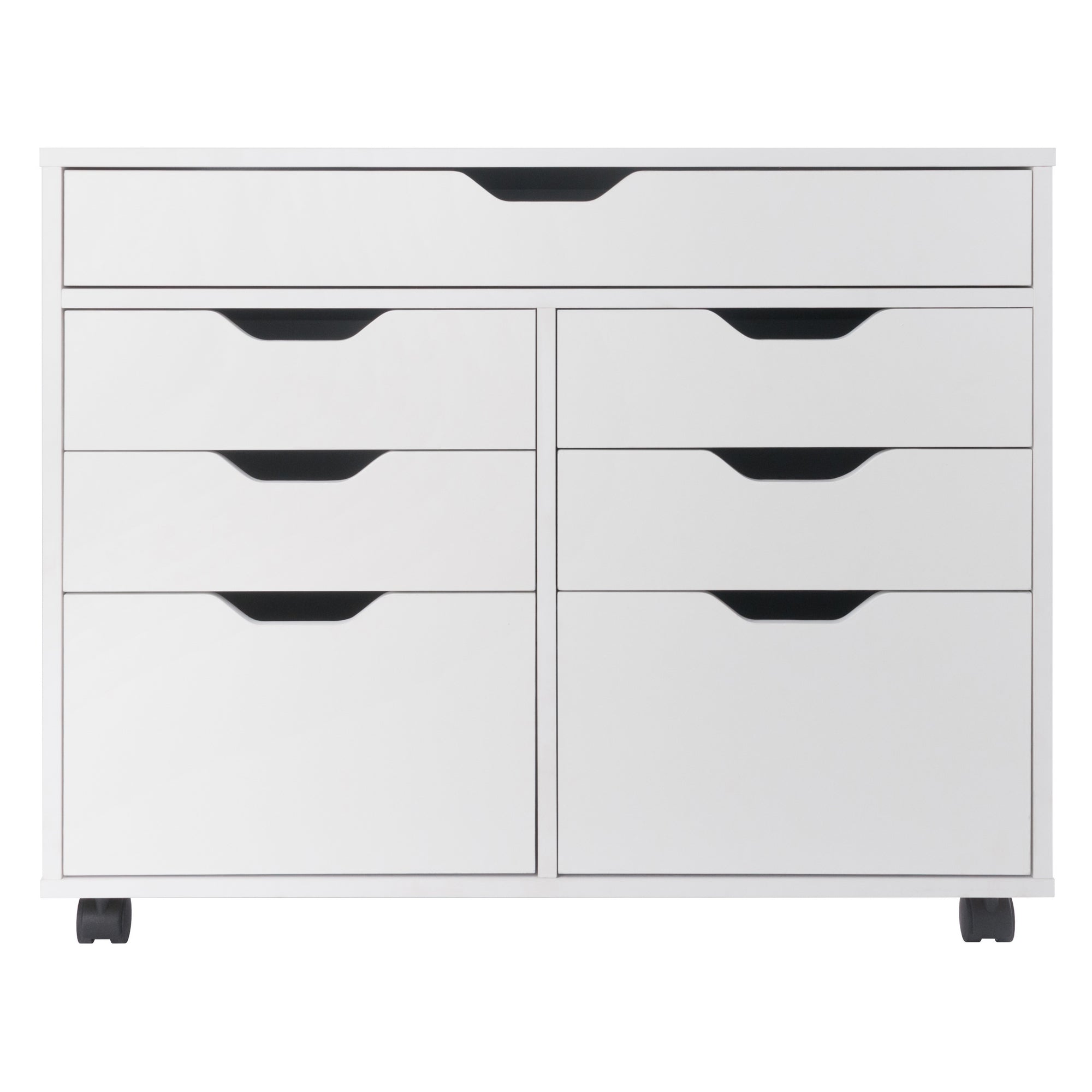 Halifax 5-Drawer Mulit-Storage Mobile Cabinet, White