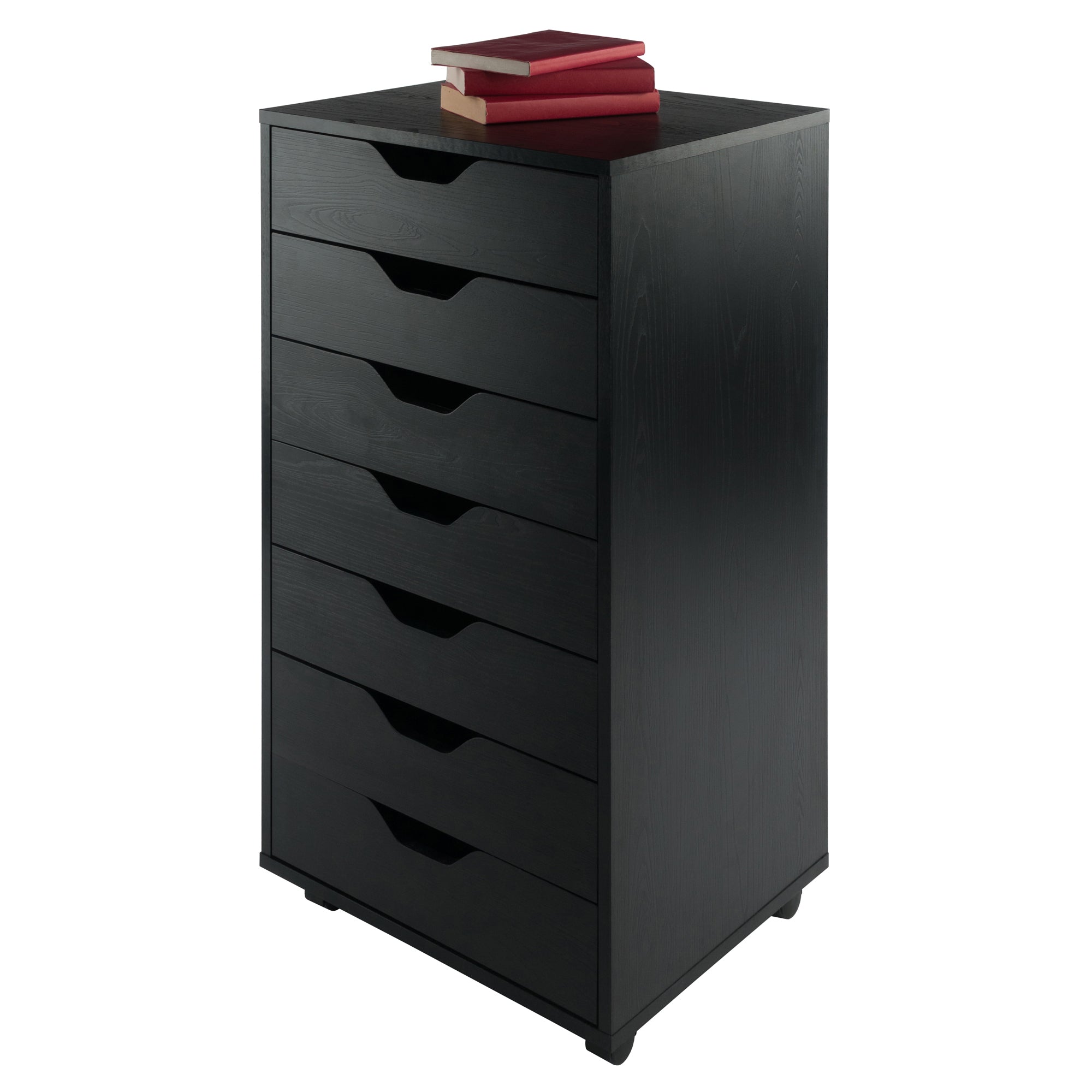 Halifax 7-Drawer Mobile Cabinet, Black