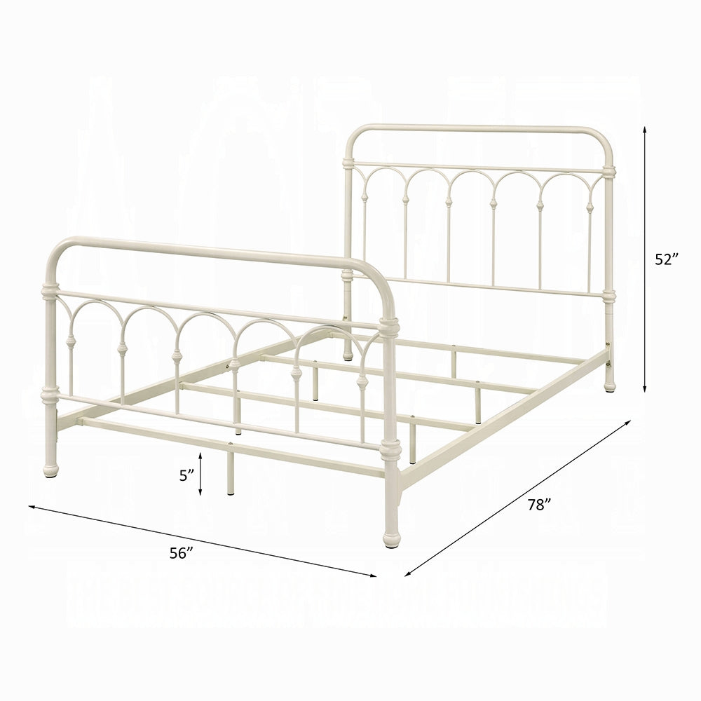 Citron Full Bed, White Finish