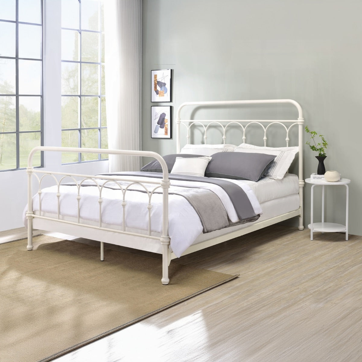 Citron Full Bed, White Finish