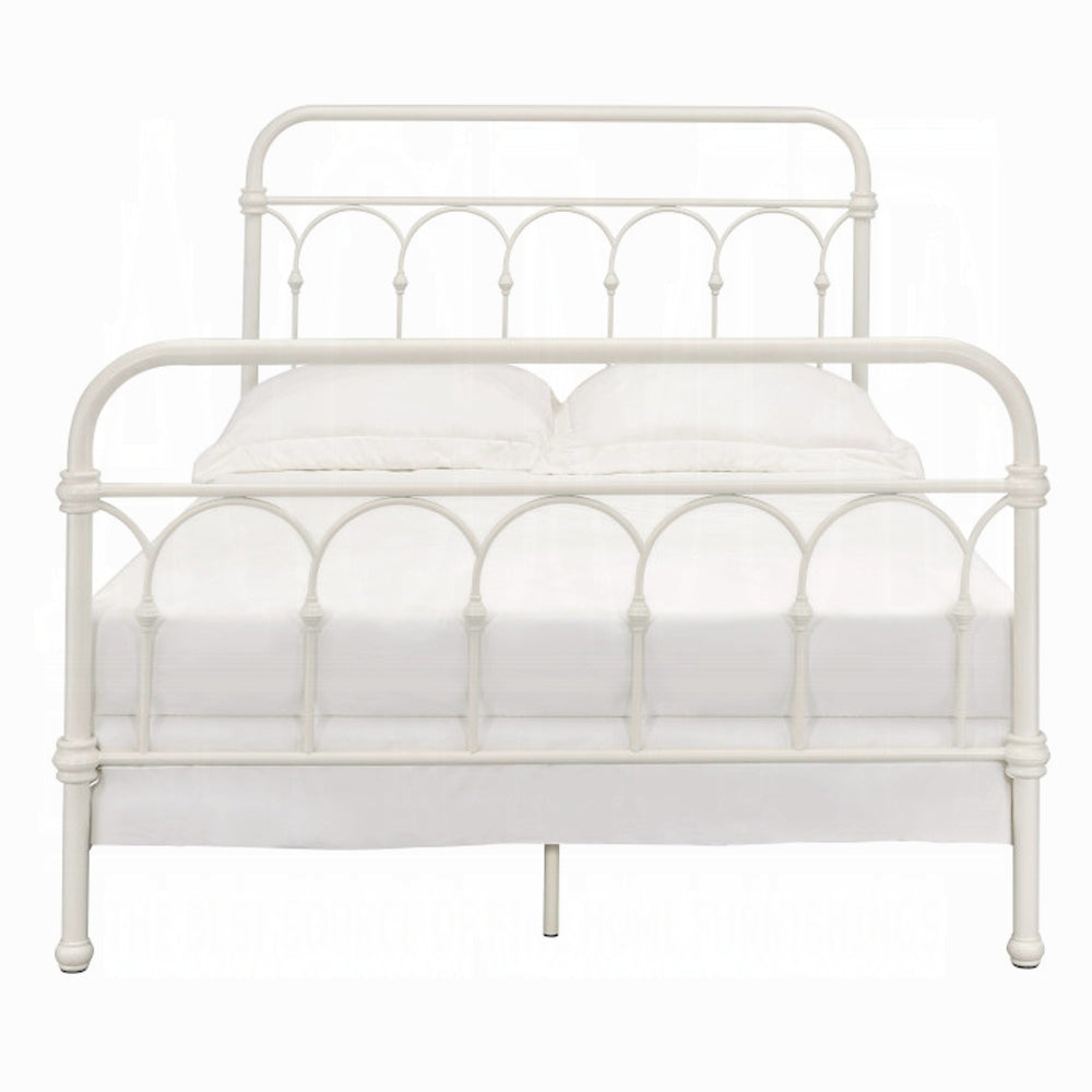 Citron Queen Bed, White Finish