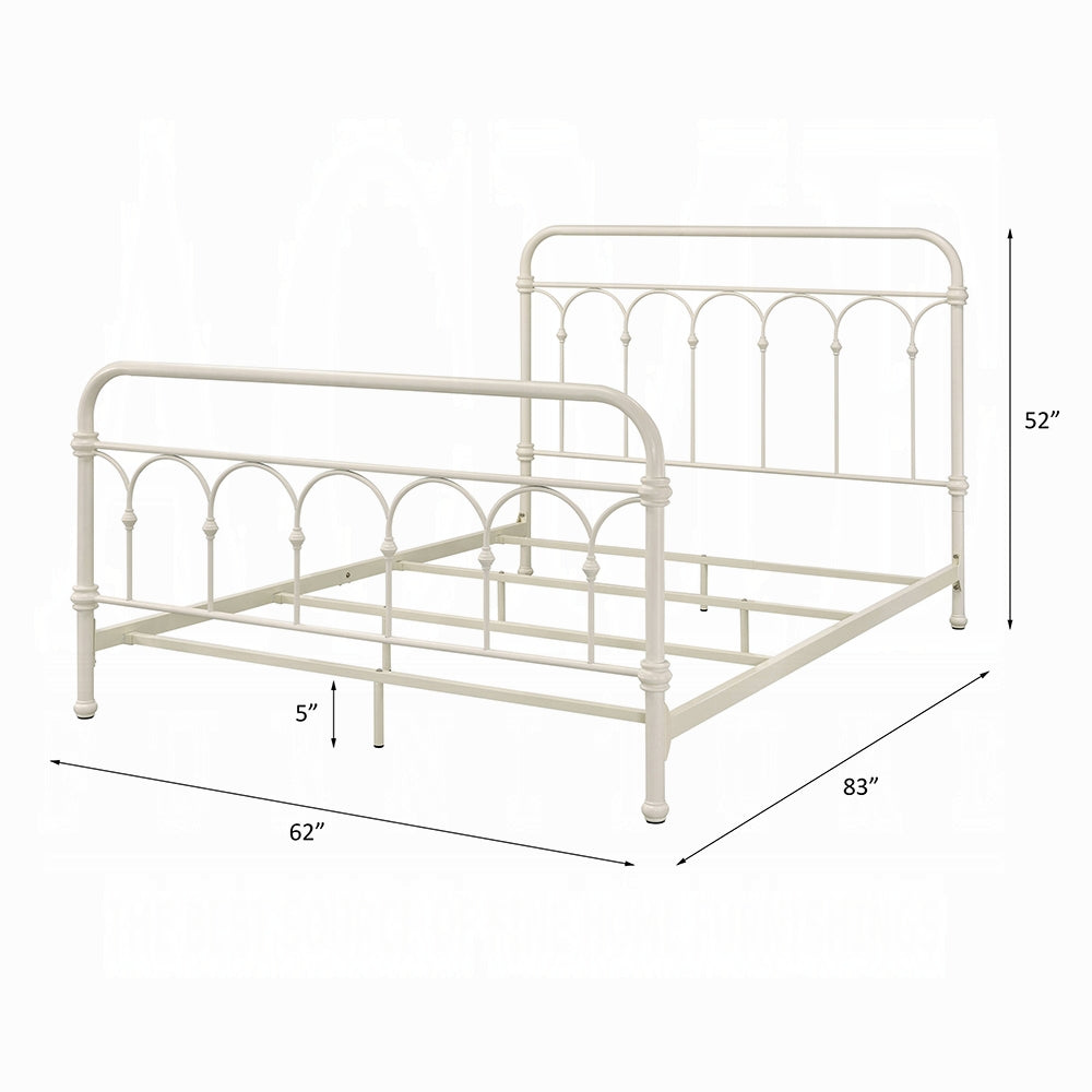 Citron Queen Bed, White Finish