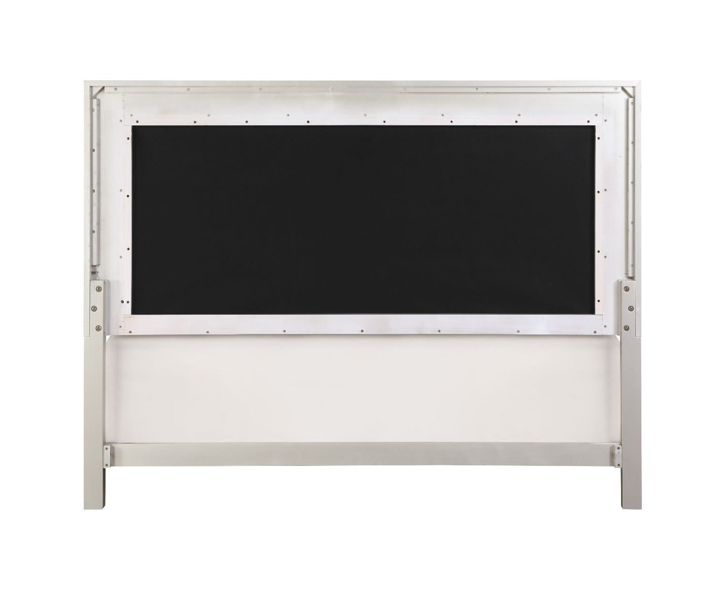 Vienna Sliverfluff King Bed – Champagne Leather, LED Lighting & Storage