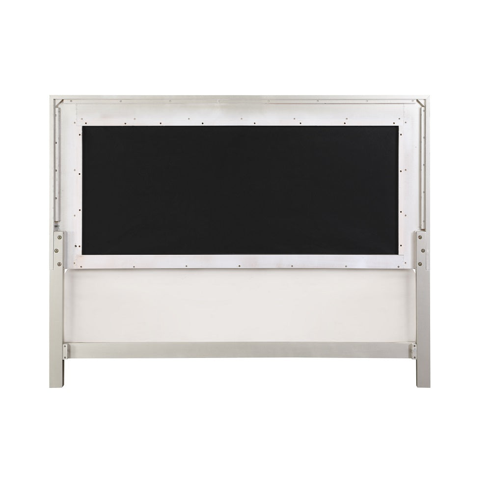 Nana Sliverfluff King Faux Leather Bed – Modern LED Headboard & Storage