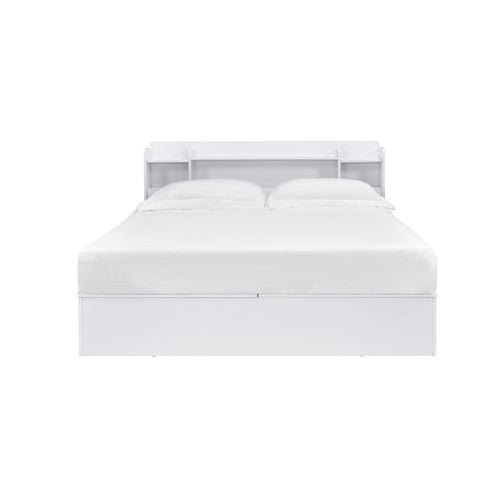 Tahoe Perse Queen Bed in White – Sleek Storage Bed for Modern Bedrooms
