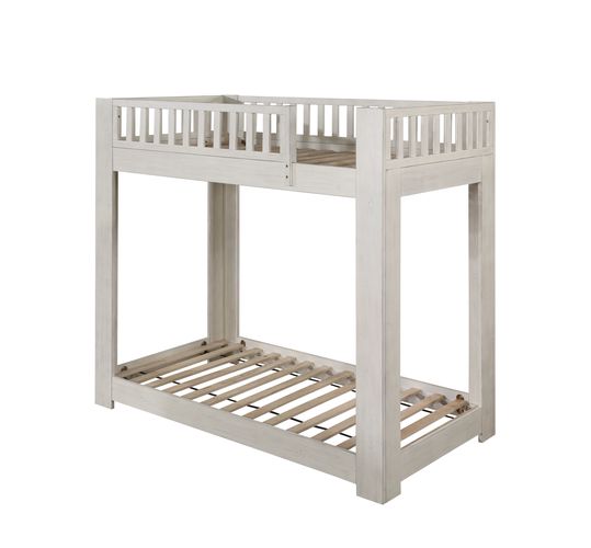 Cedro Bunk Bed (T/T), Weathered White Finish