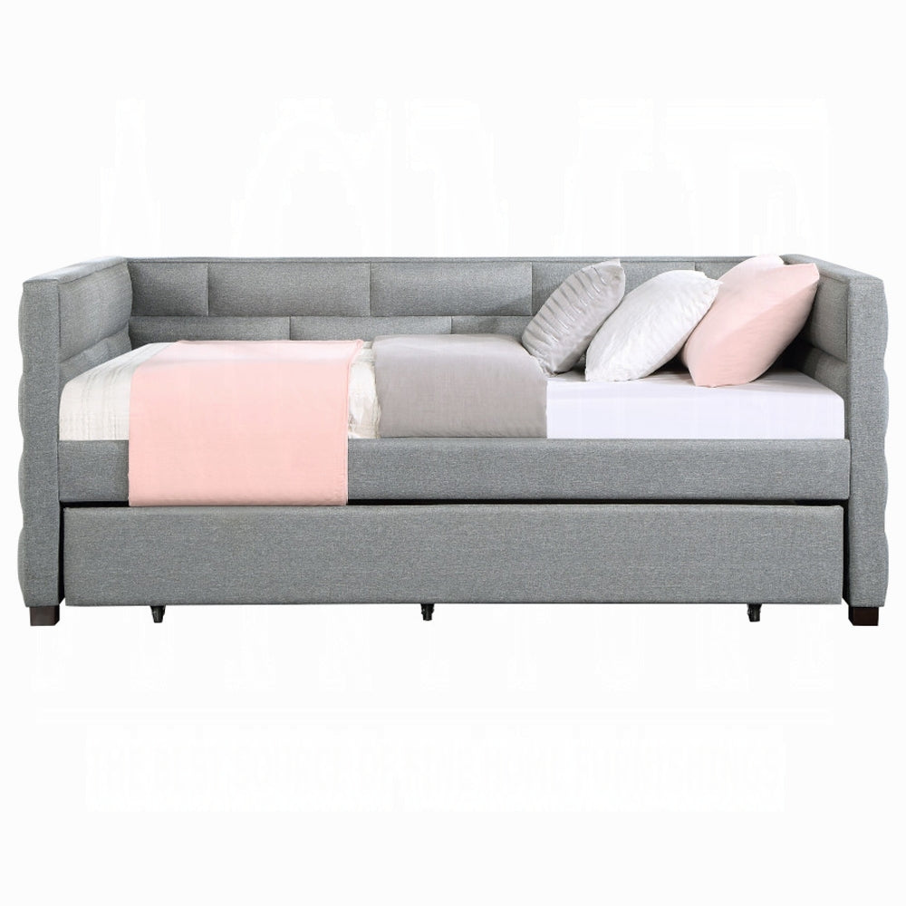 Ebbo Daybed w/Trundle (Twin), Gray Fabric