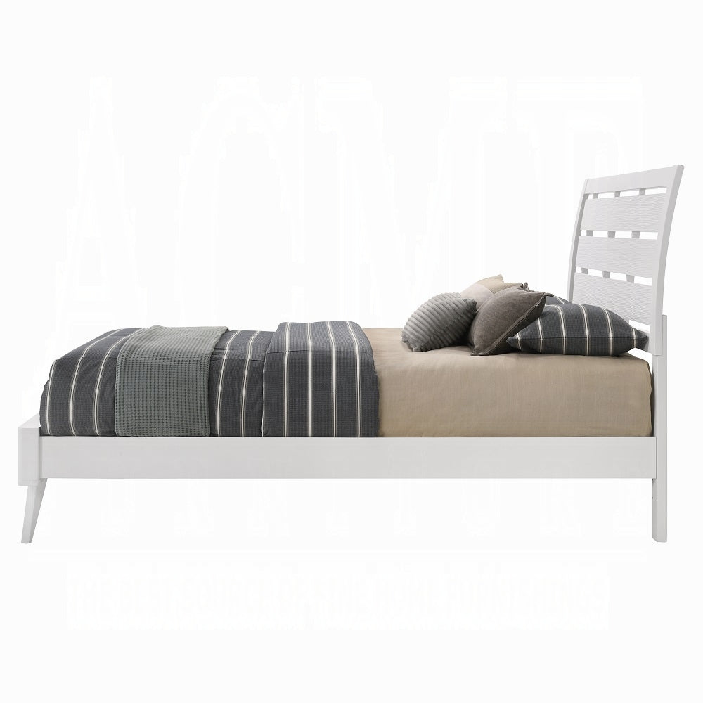 Cerys Queen Bed, White Finish