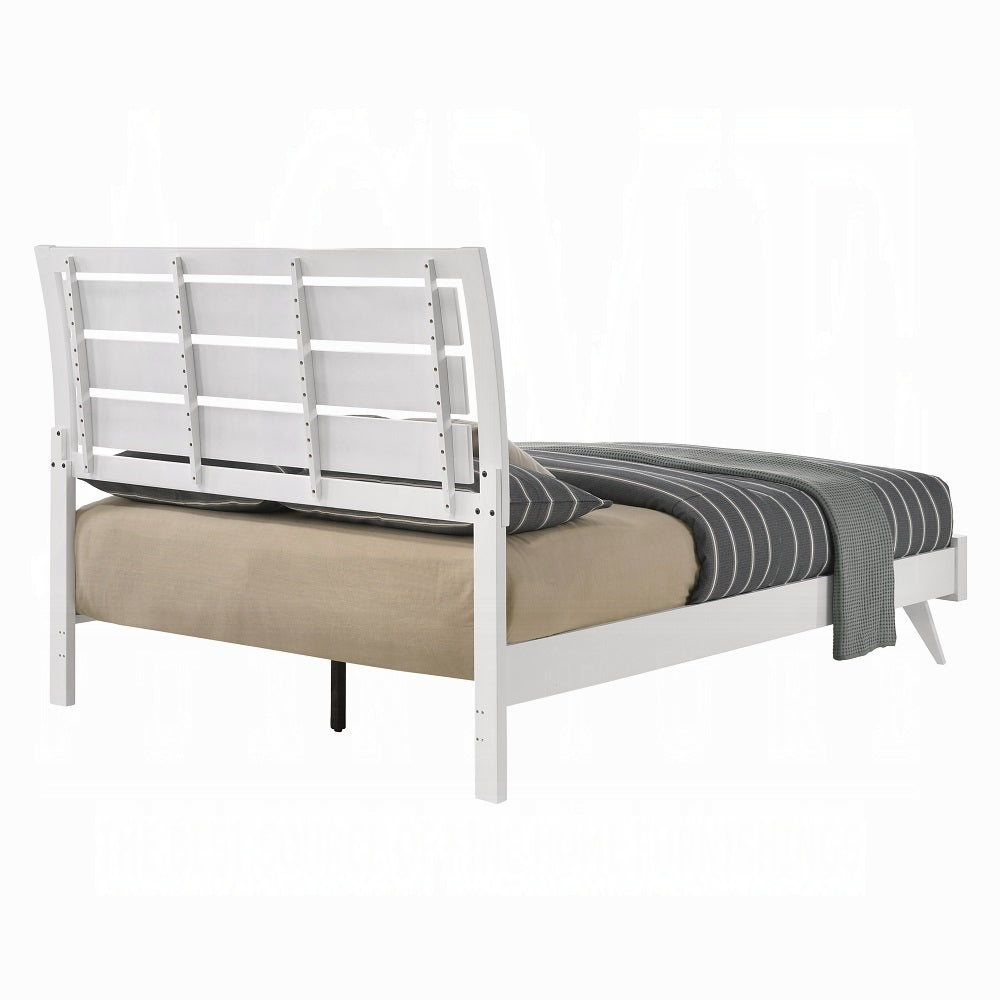 Cerys Queen Bed, White Finish