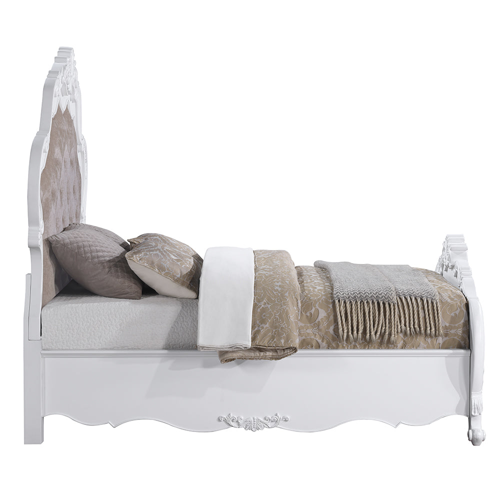 Latisha Eastern King Bed, White Finish